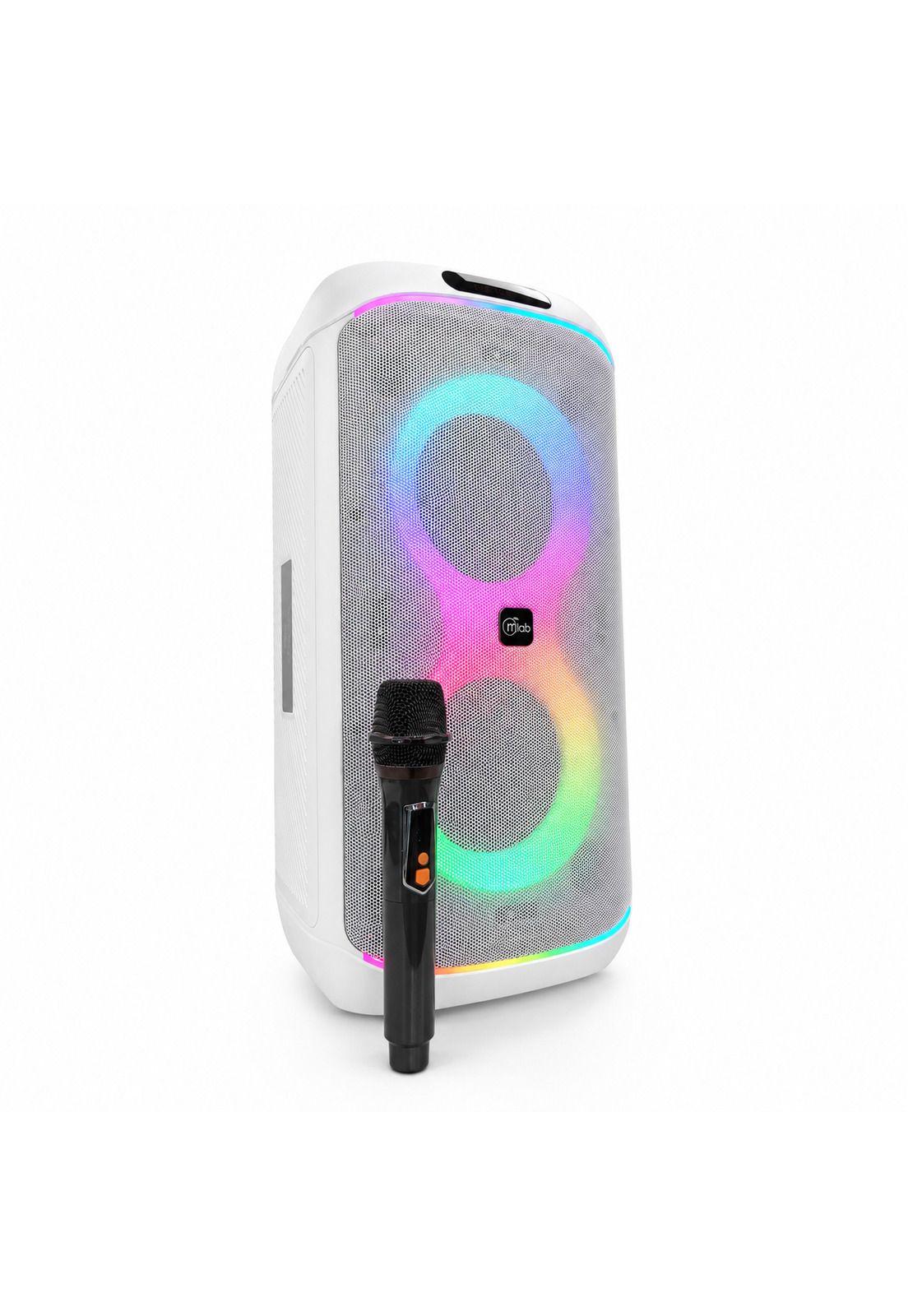 Parlante Karaoke 6" Flaming Party Bass White MicWireless 45W-1