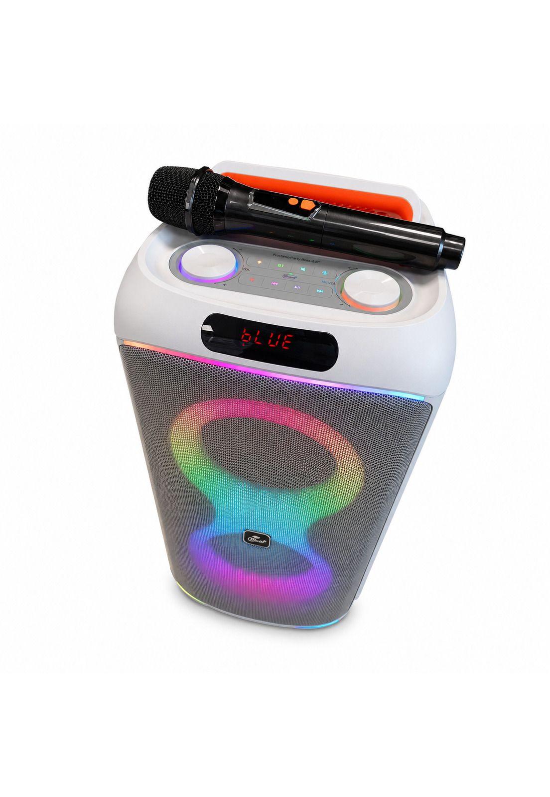 Parlante Karaoke 6" Flaming Party Bass White MicWireless 45W-4