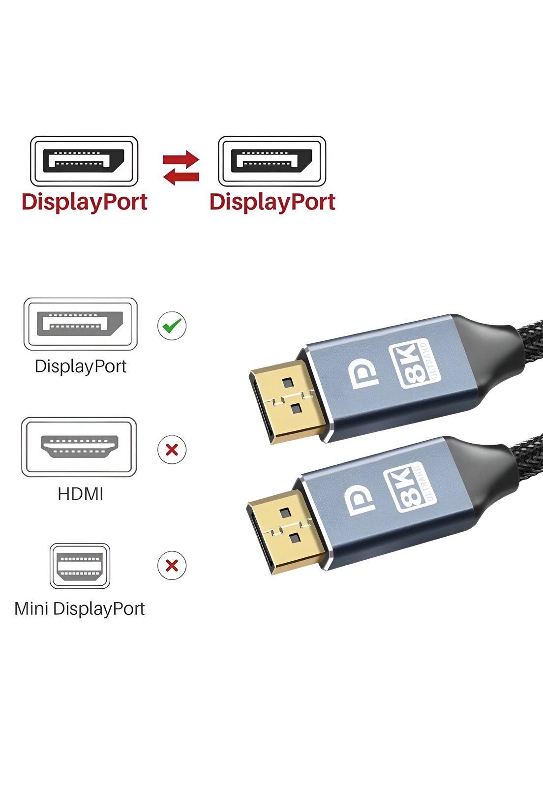 Cable DisplayPort 8K Profesional Video 32Gbps + Audio 32-Bit-7