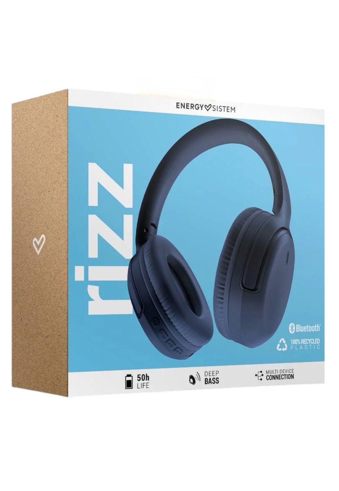 Audífonos Bluetooth Energy Sistem Rizz Fold Navy Deep Bass 50 Hrs-4
