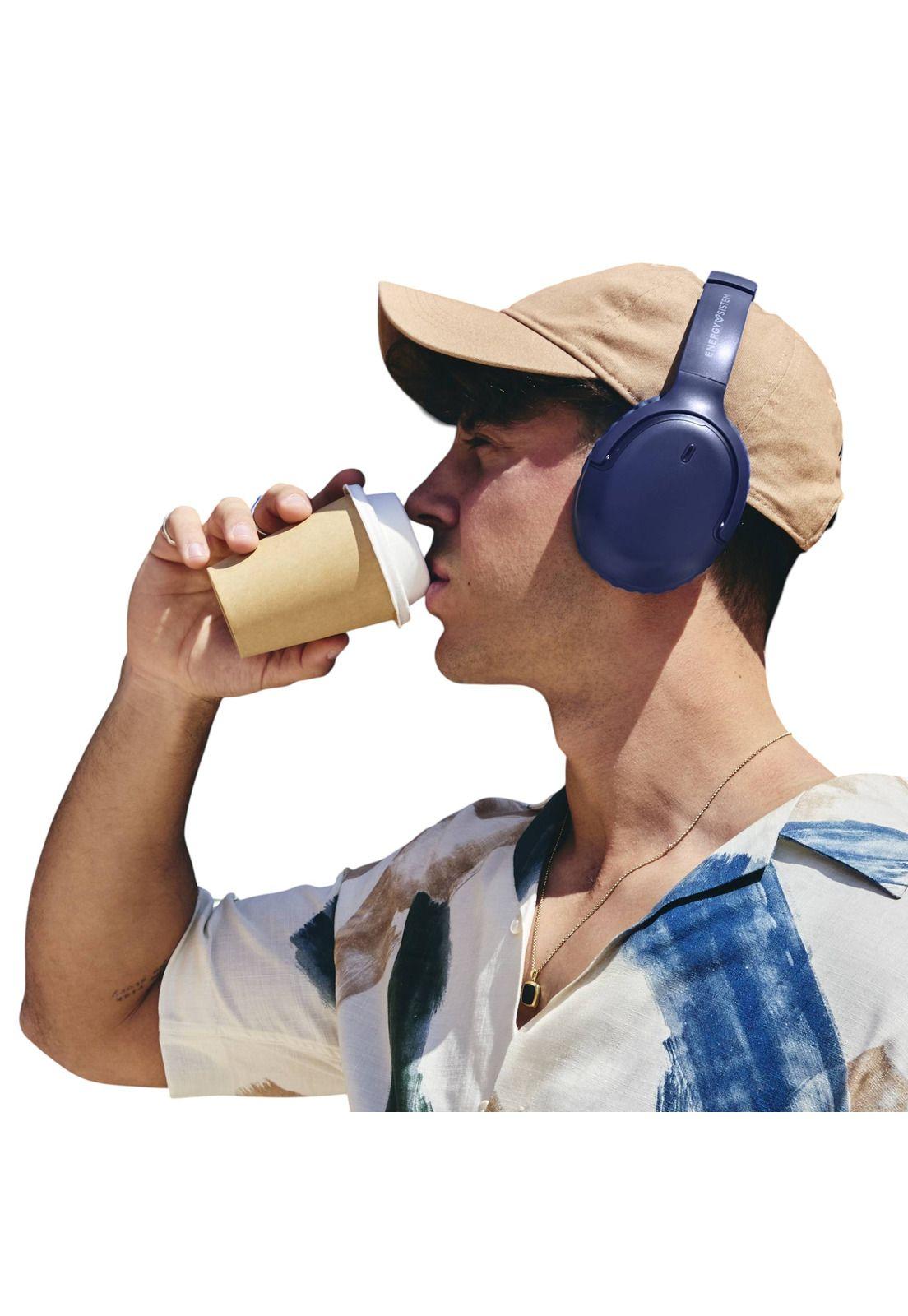 Audífonos Bluetooth Energy Sistem Rizz Fold Navy Deep Bass 50 Hrs-5