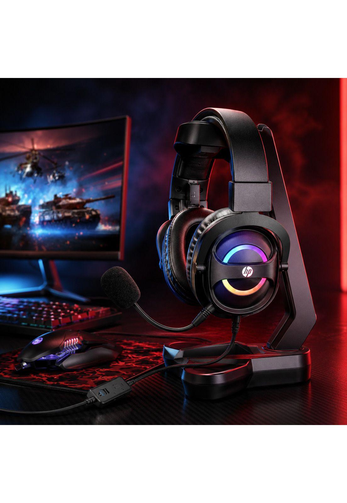 Audífonos Gamer USB HP DHE-8006 Audio 7.1 + Iluminación RGB-5