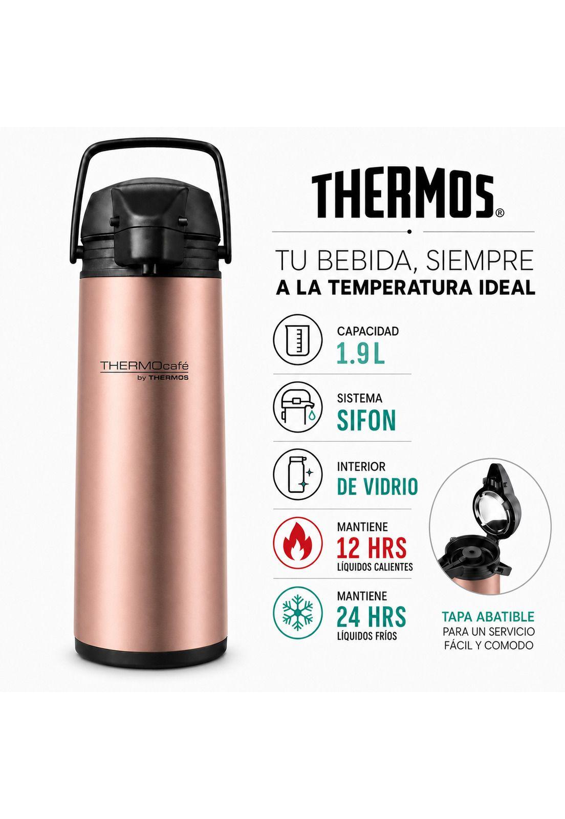 Termo con Sifón para Líquidos 1.9L Thermos JADO-19 Rosa Gold-6