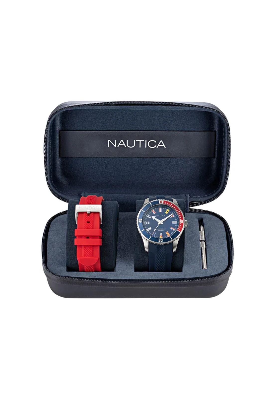 Reloj Nautica Hombre Deluxe Edition Nappbs038 Doble Correa-2