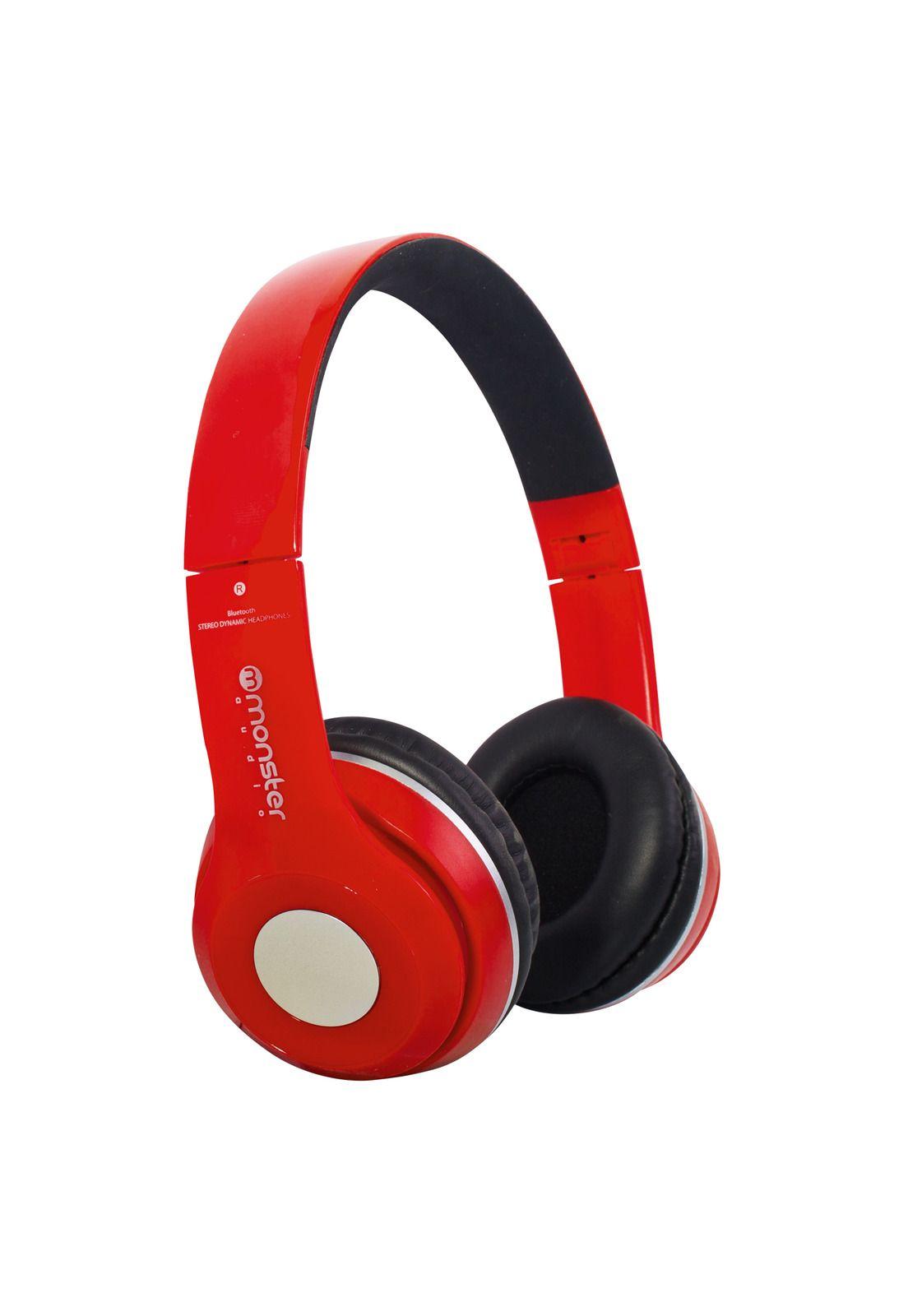 Audífono Bluetooth Plegable Radio FM/SD/ Monster 725 Rojo-2