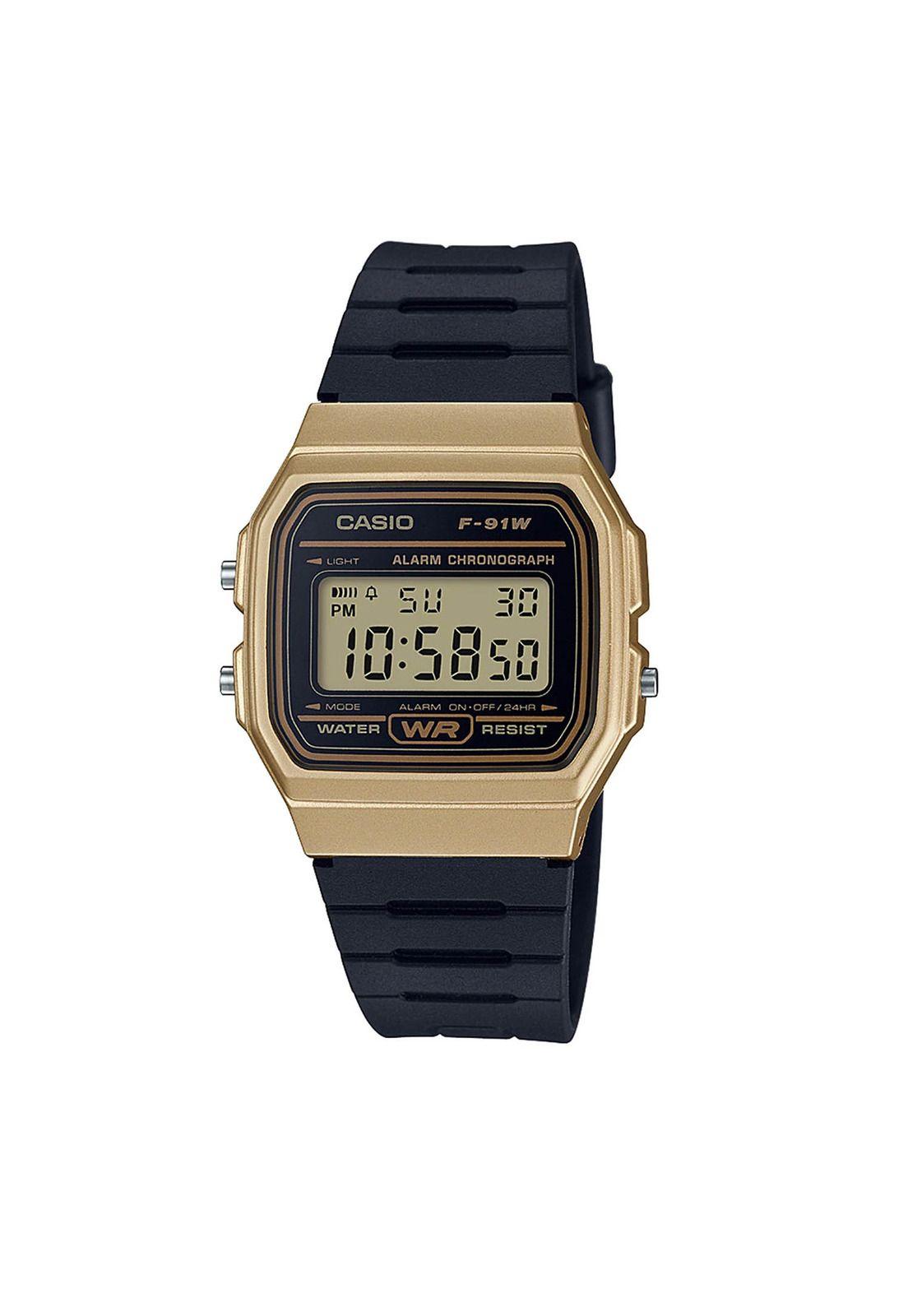Reloj Casio Gold Black Digital Unisex F-91Wm-9Adf-5