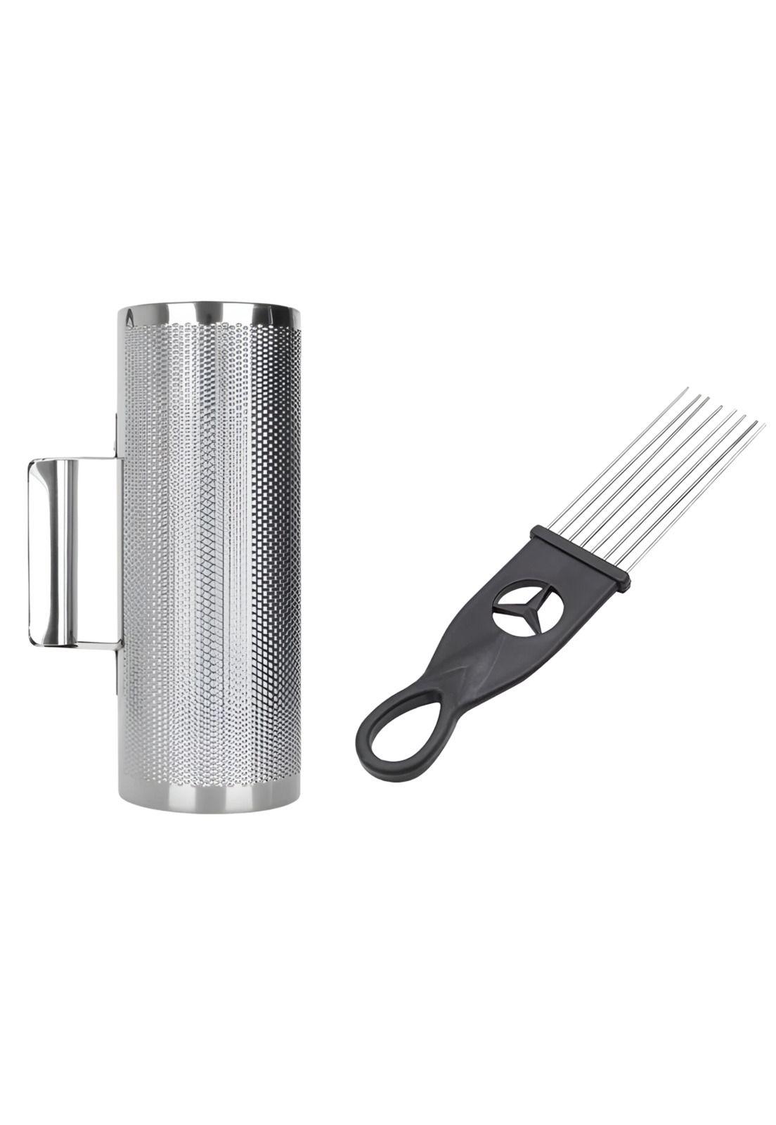 Guiro Musical Estándar Inoxidable 32x13cm con Cepillo-3