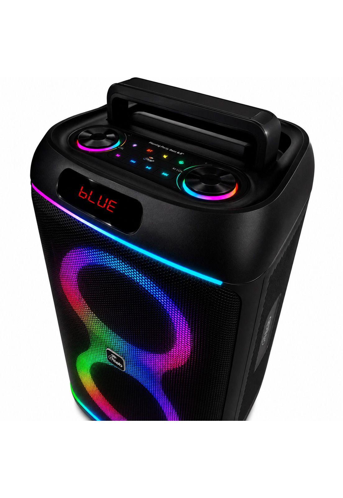 Parlante Karaoke 6" Flaming Party Bass Black MicWireless 45W-3