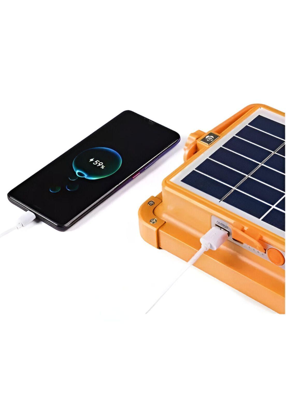 Foco Solar Portátil 100W + Cargador de Smartphone USB 175096-3