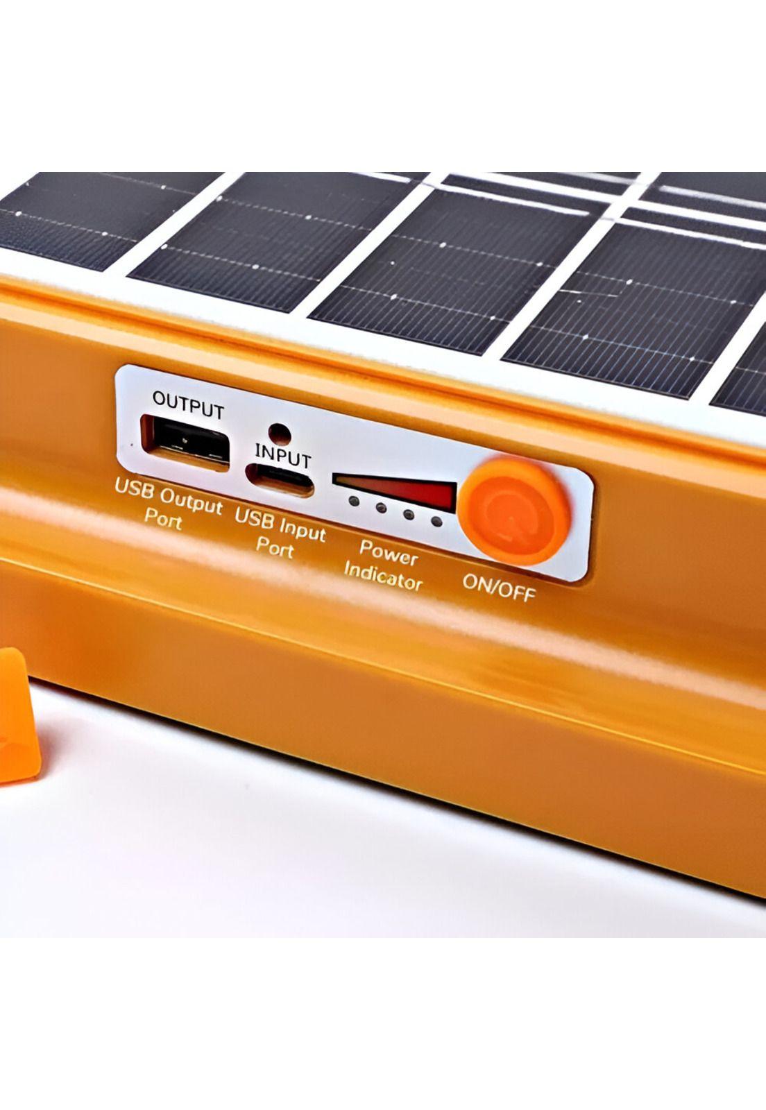 Foco Solar Portátil 100W + Cargador de Smartphone USB 175096-6