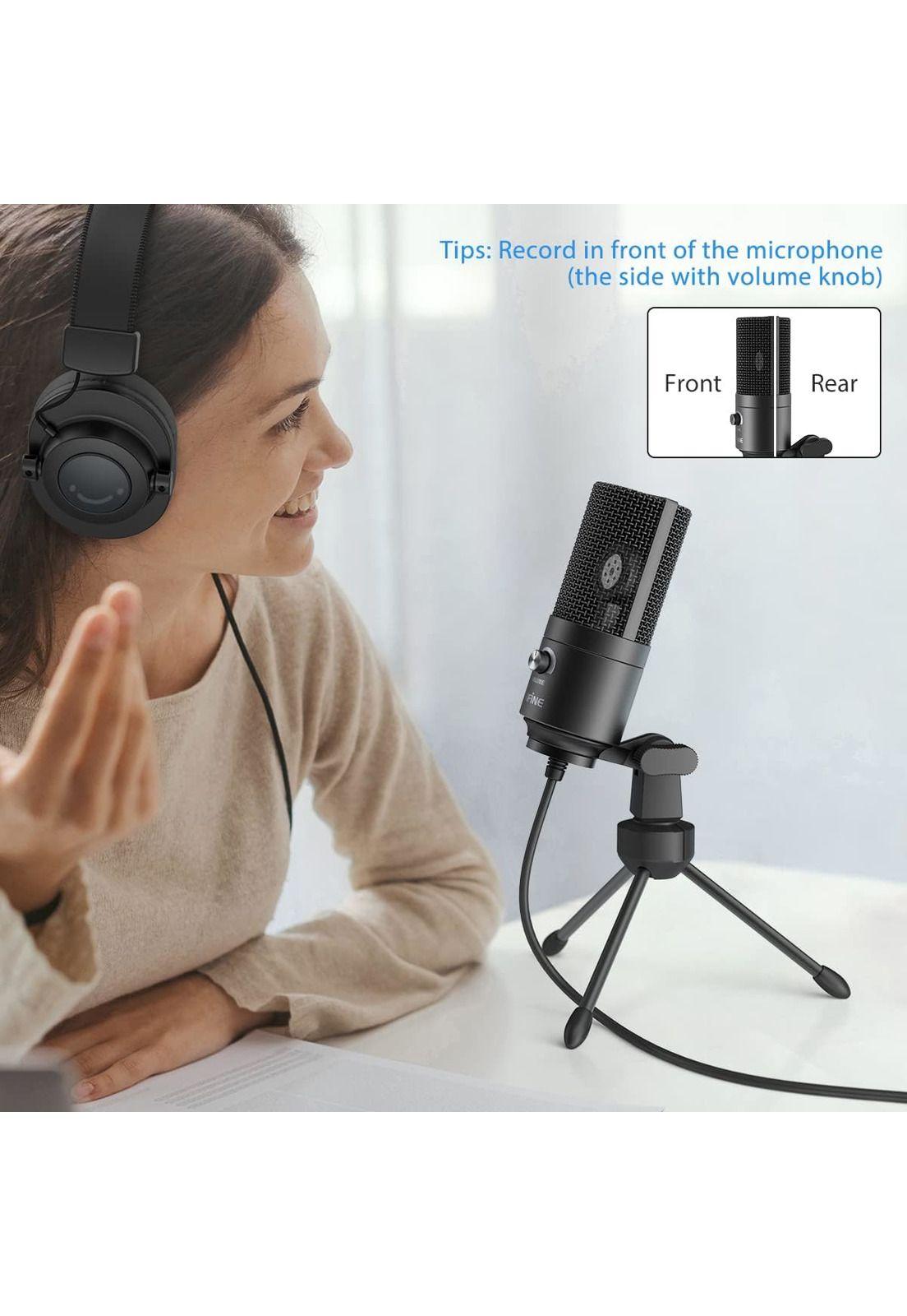 Micrófono Condensador USB Multiplataformas Fifine K669BK Pro-9