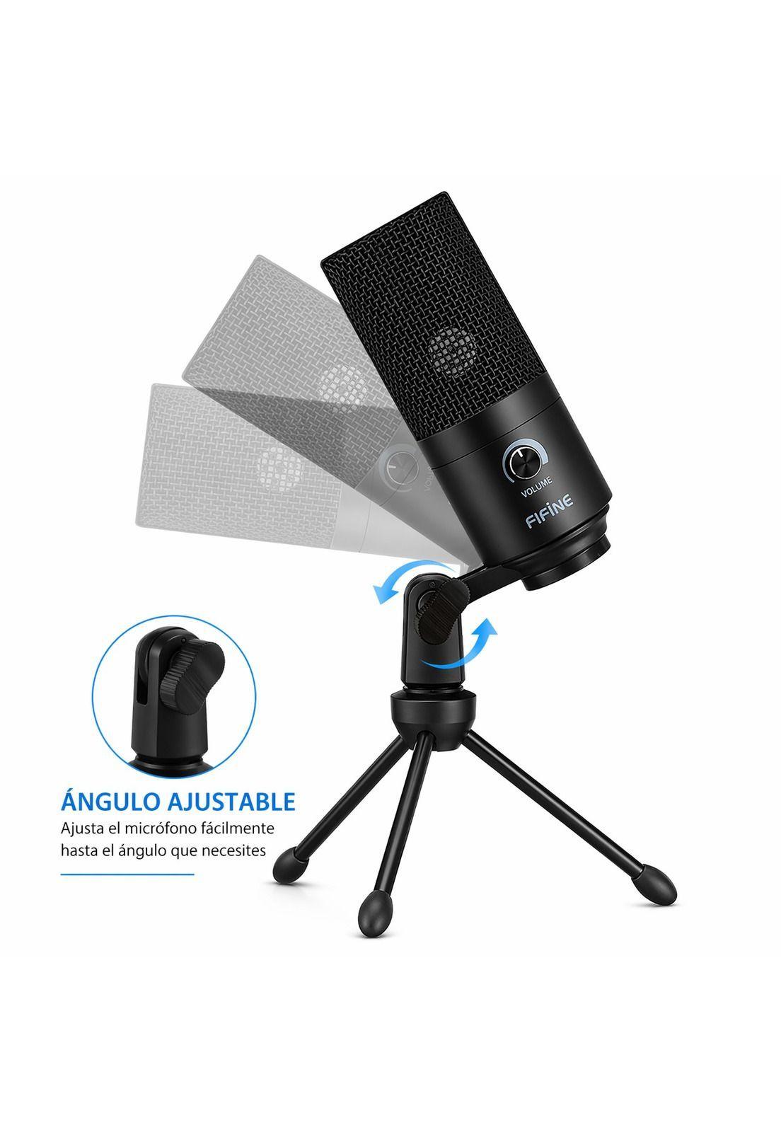 Micrófono Condensador USB Multiplataformas Fifine K669BK Pro-4