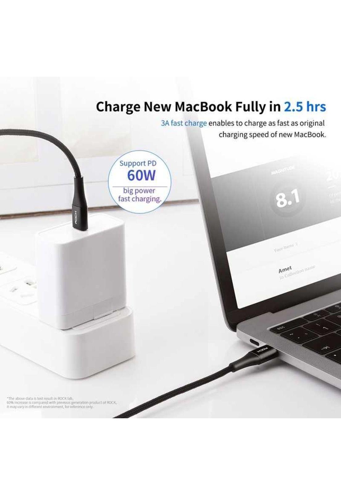 Cable De Datos Type-C a Type-C 3M Acordonado High Power 3A-4