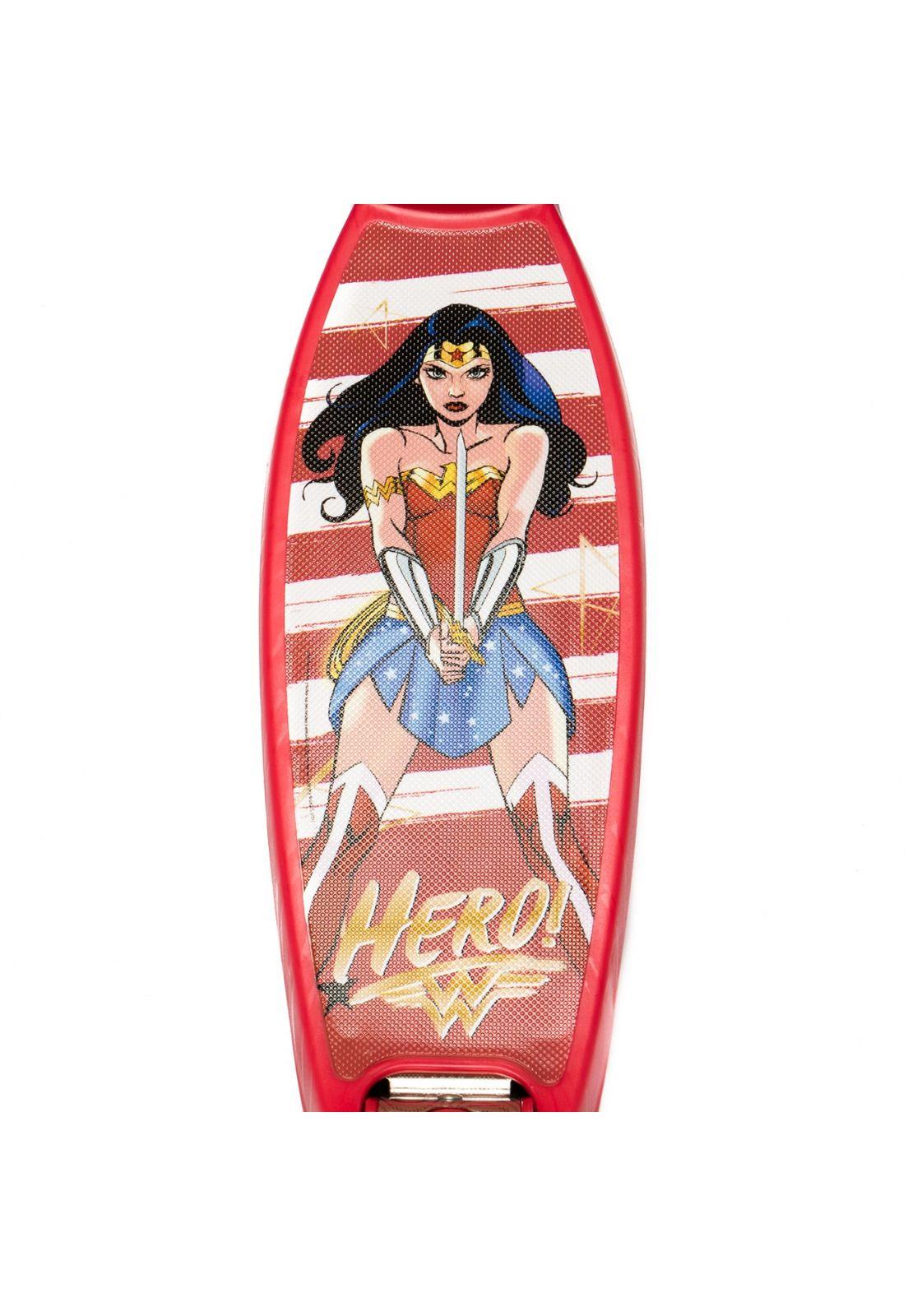 Scooter Infantil Reforzado Mujer Maravilla DC Comics 4 Rueda-2