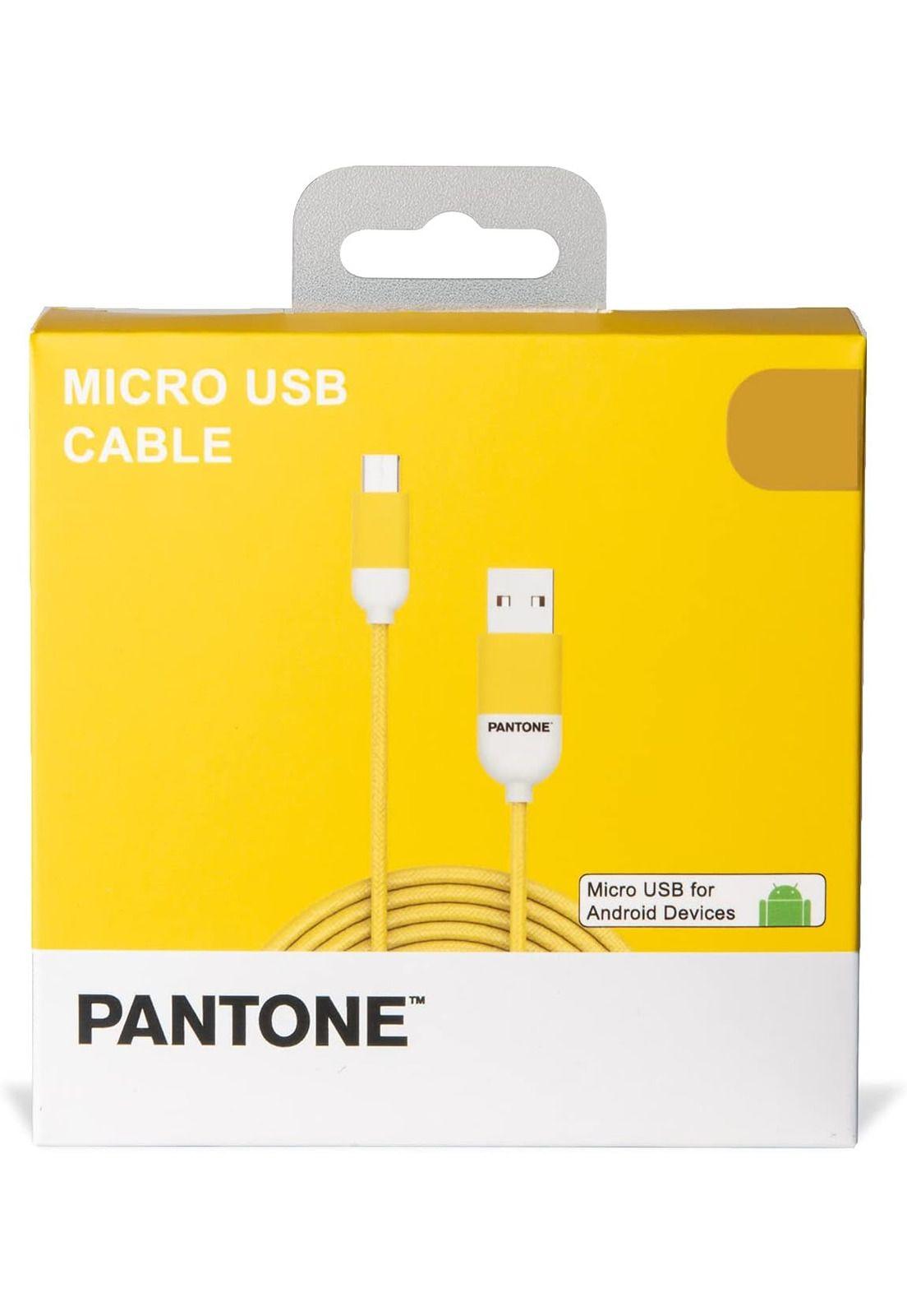Cable De Datos Micro USB 1 MT Pantone High Speed Amarillo-3