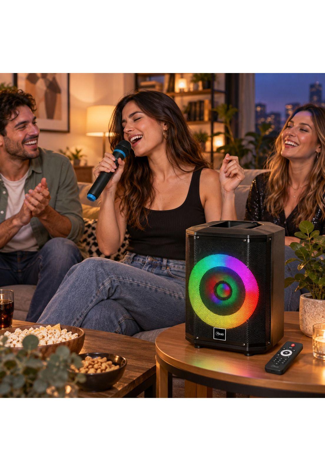 Parlante Bluetooth Flaming Chroma RGB 40W RMS c/Mic Wireless-9