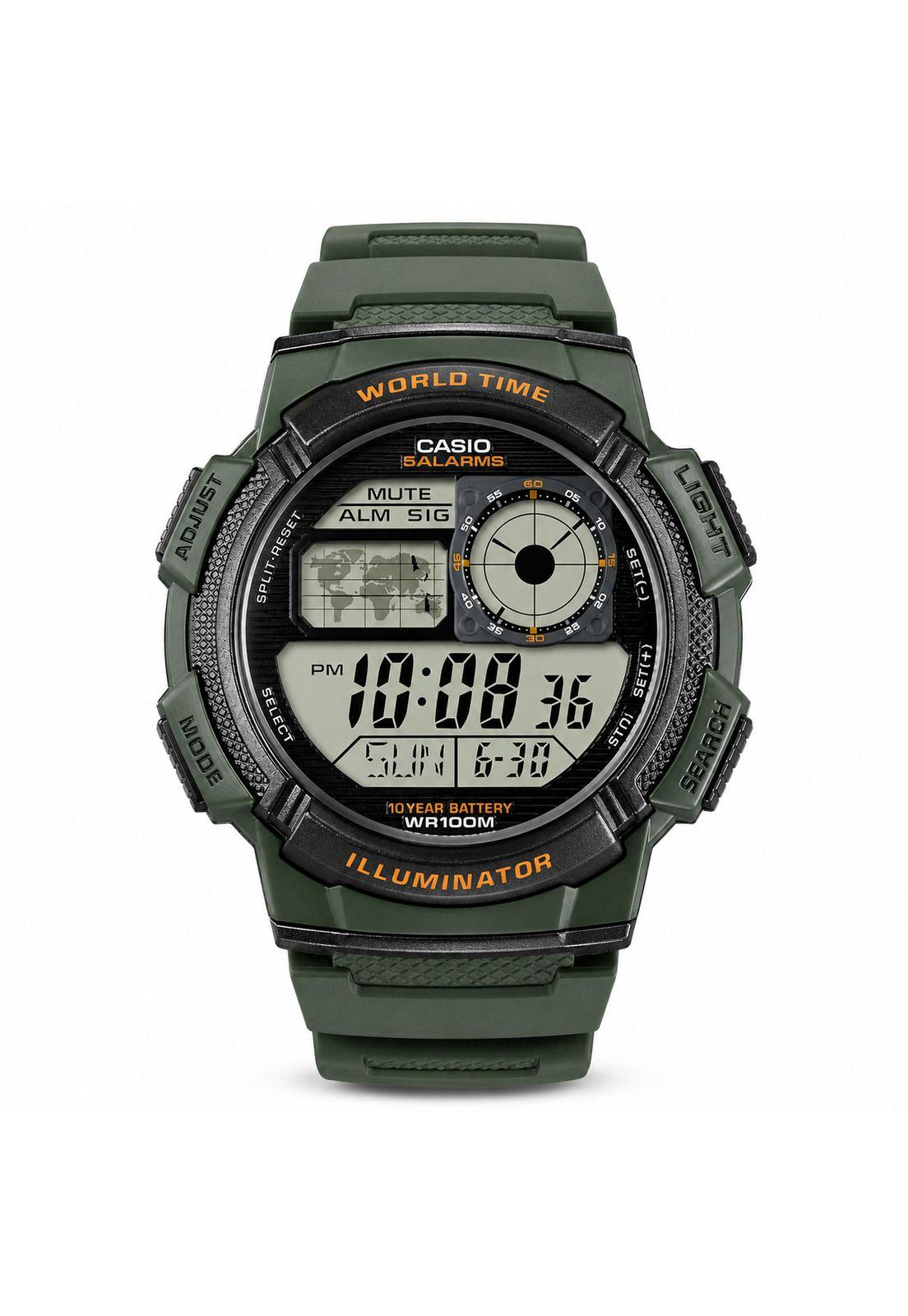 Reloj de Hombre Casio Musgo AE-1000W-3AVDF Classic Style-0