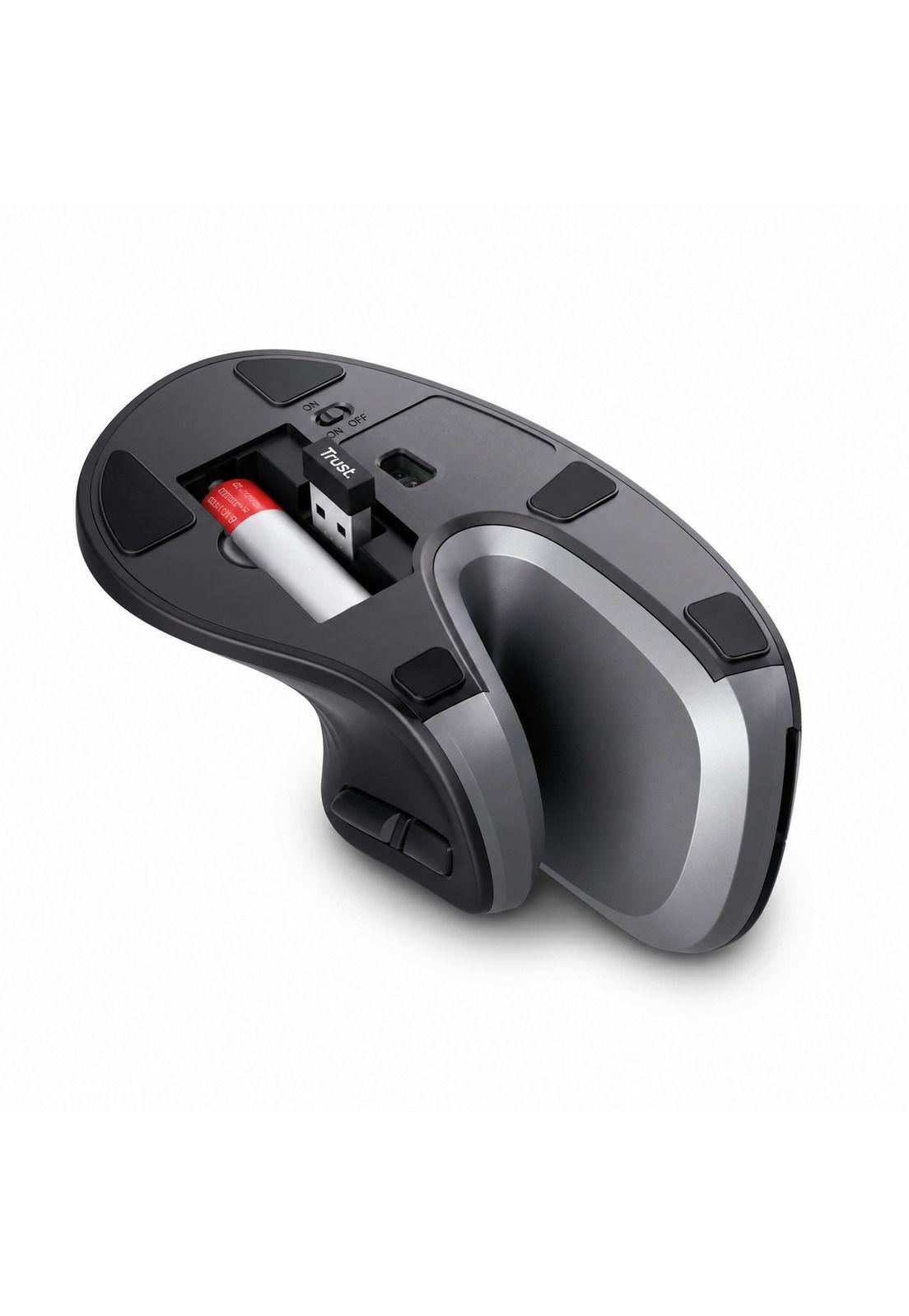 Mouse Vertical Inalámbrico Ergonómico Trust Verro Black 2G-4