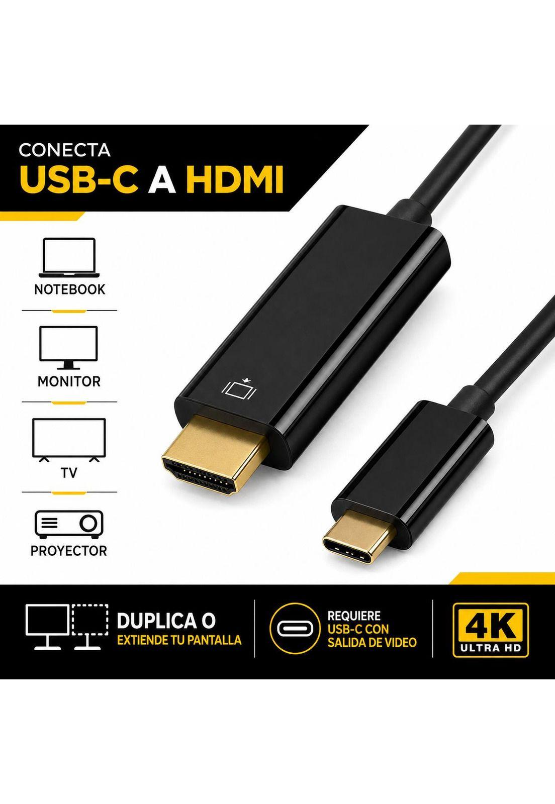 Cable HDMI Type-C 4K UHD 1.8M Tecmaster TM-100539 High Speed-5