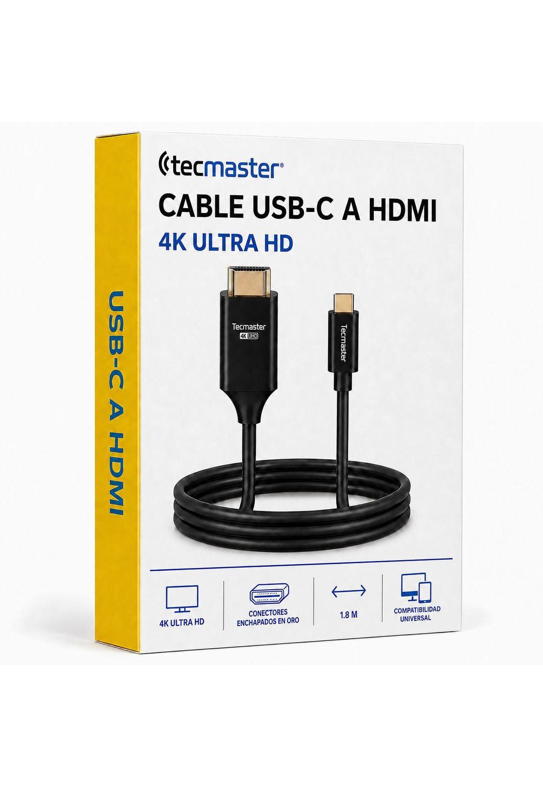 Cable HDMI Type-C 4K UHD 1.8M Tecmaster TM-100539 High Speed-6