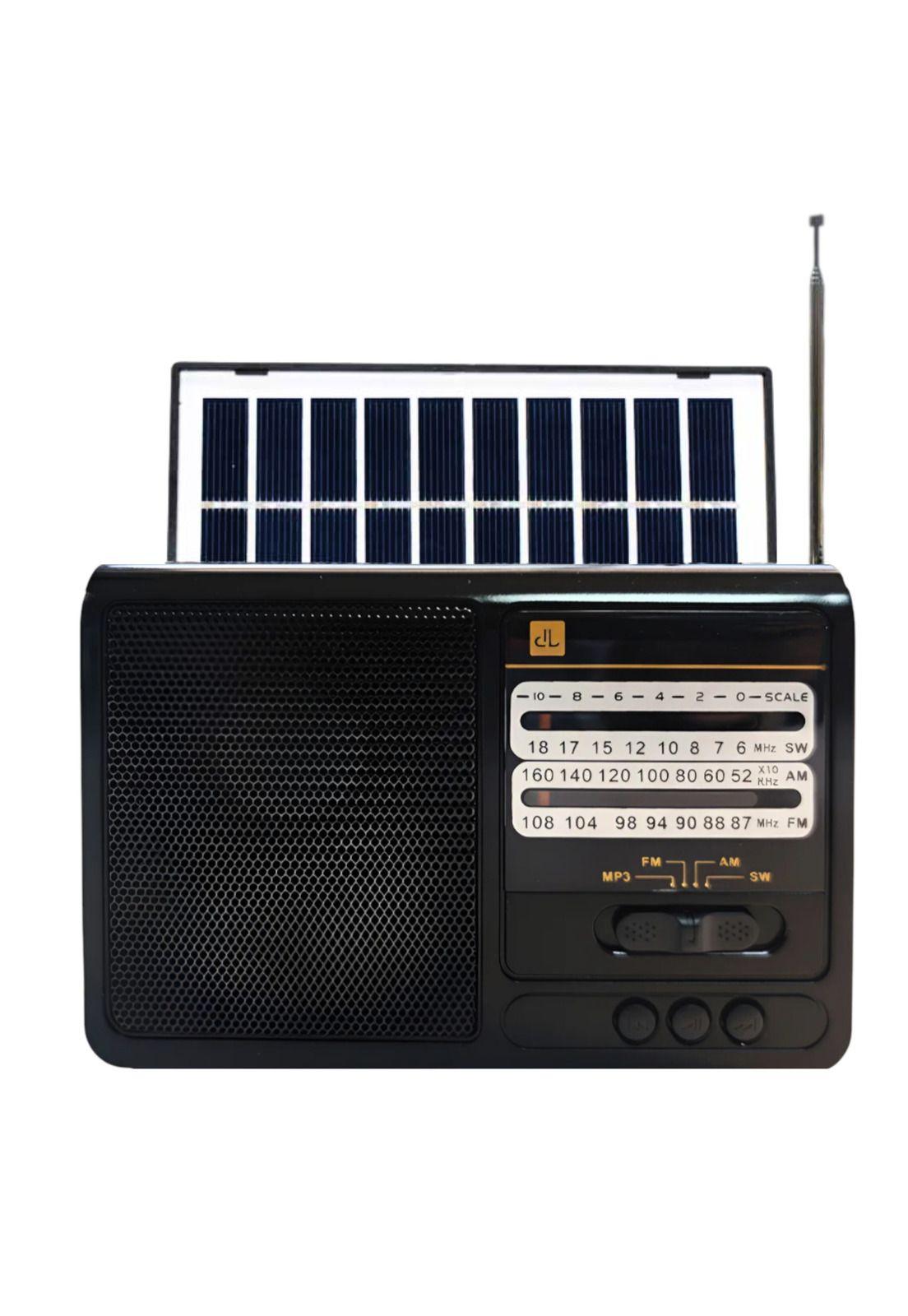 Radio Solar Recargable Multibanda AM/FM/ SW/MP3/SD/ Linterna-2