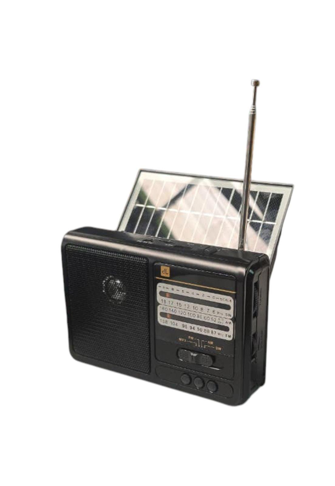 Radio Solar Recargable Multibanda AM/FM/ SW/MP3/SD/ Linterna-4
