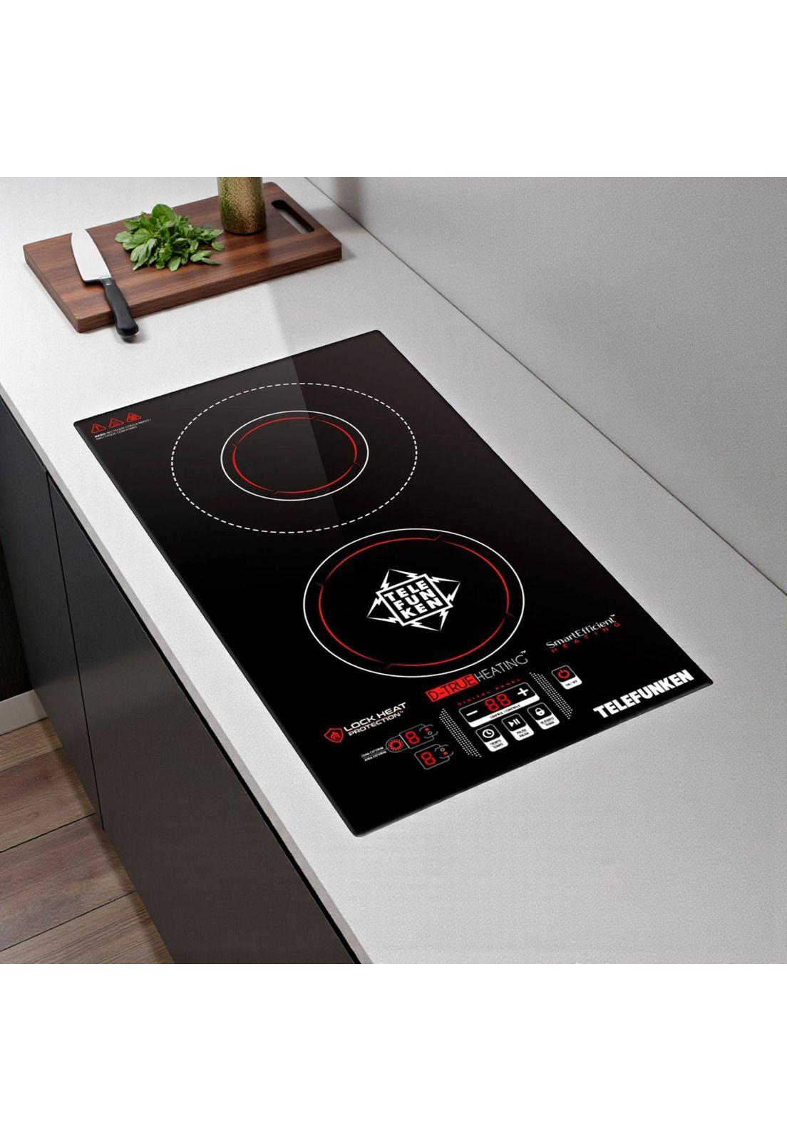 Cocina Eléctrica Encimera Dual Vitrocerámica Touch 3200W SEC-3