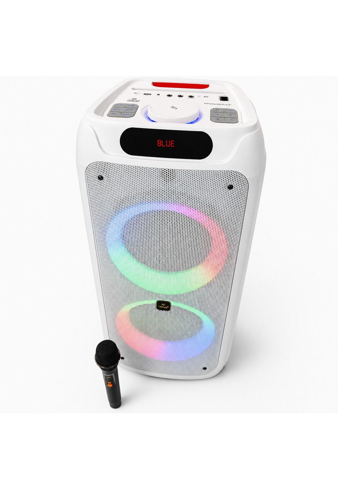 Parlante Karaoke 10" Flaming Power Bass MicWireless 75W RMS WhiteBlack Edition 09569-4