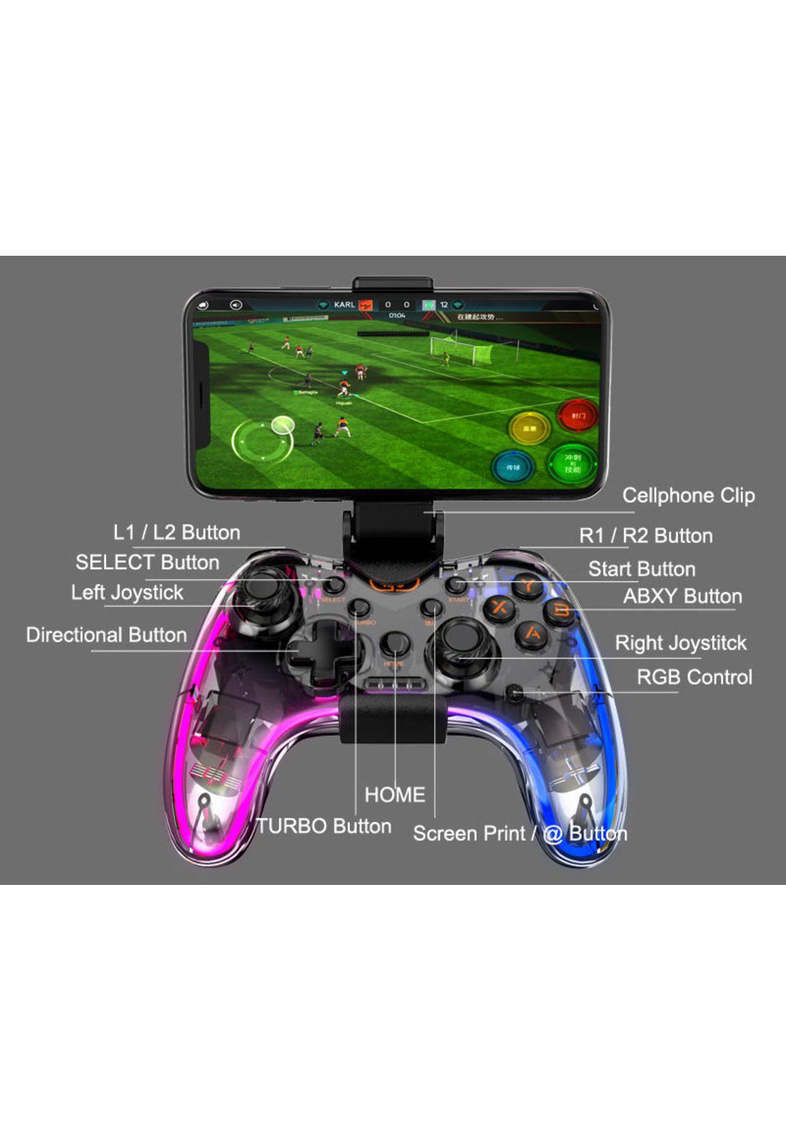 Gamepad Inalámbrico Bluetooth Multiplataformas Deluxe RGB-5