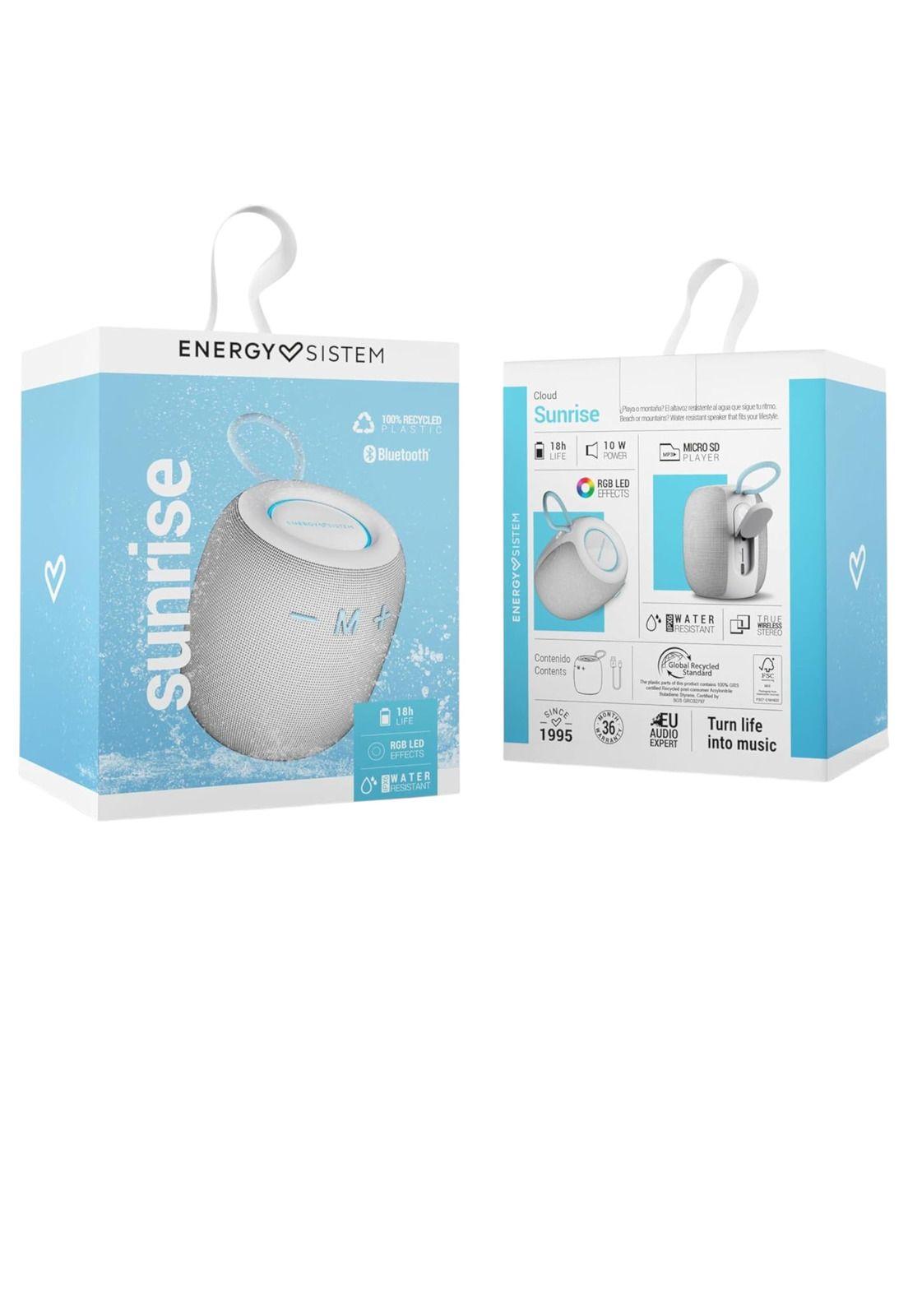 Parlante Bluetooth Energy Sistem Sunrise Gray IPX6/10W/ 18Hr-4