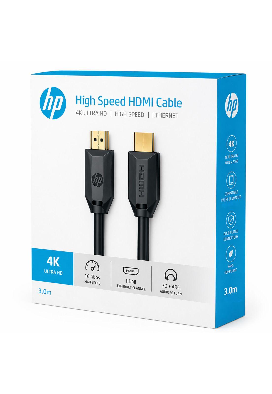 Cable HDMI 2.0 HP 4K High Speed 18 Gbps 3 Metros DHC-H001-0