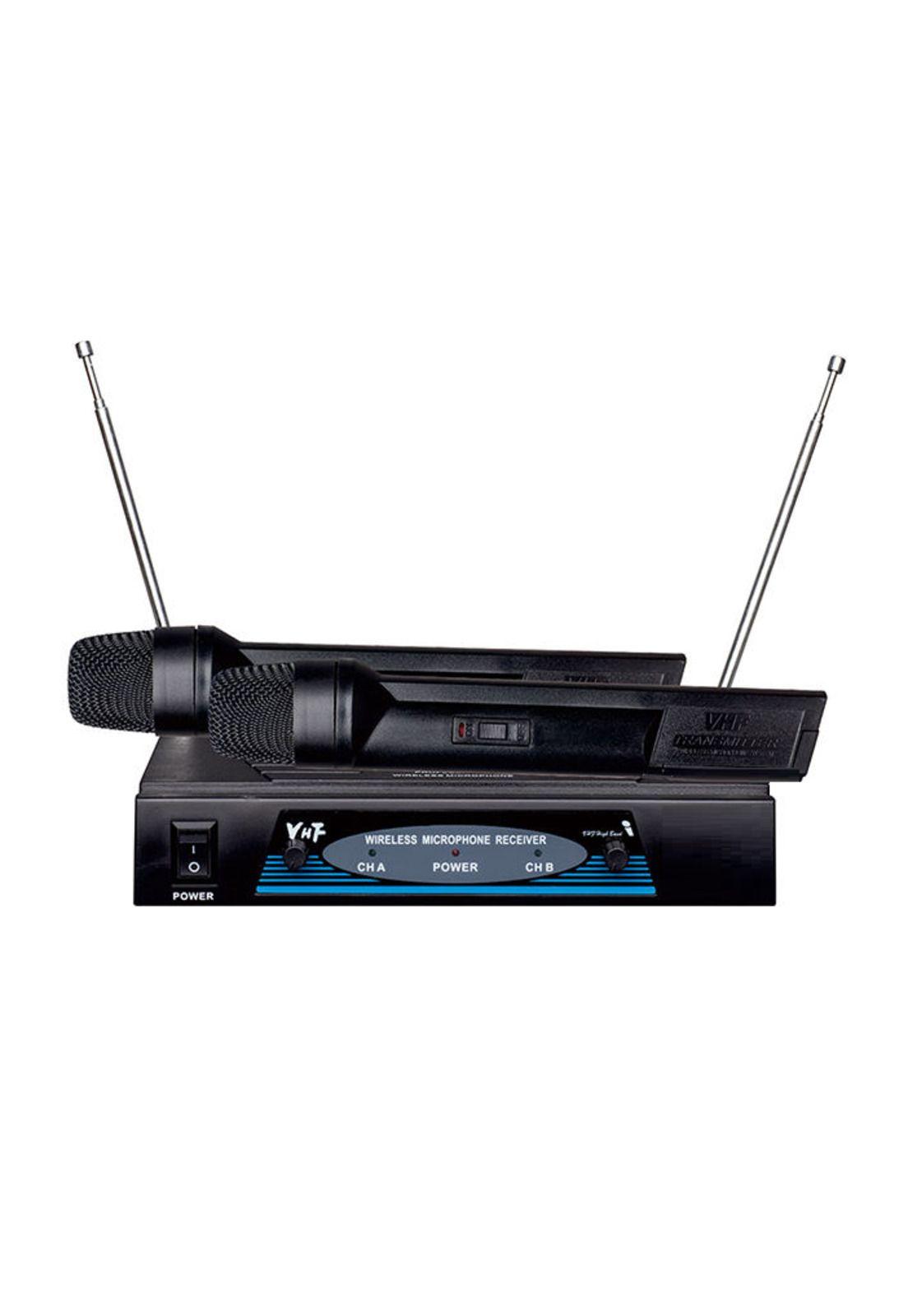 Pack de 2 Micrófonos Inalámbricos VHF PRO WM-787 Audio HD-1