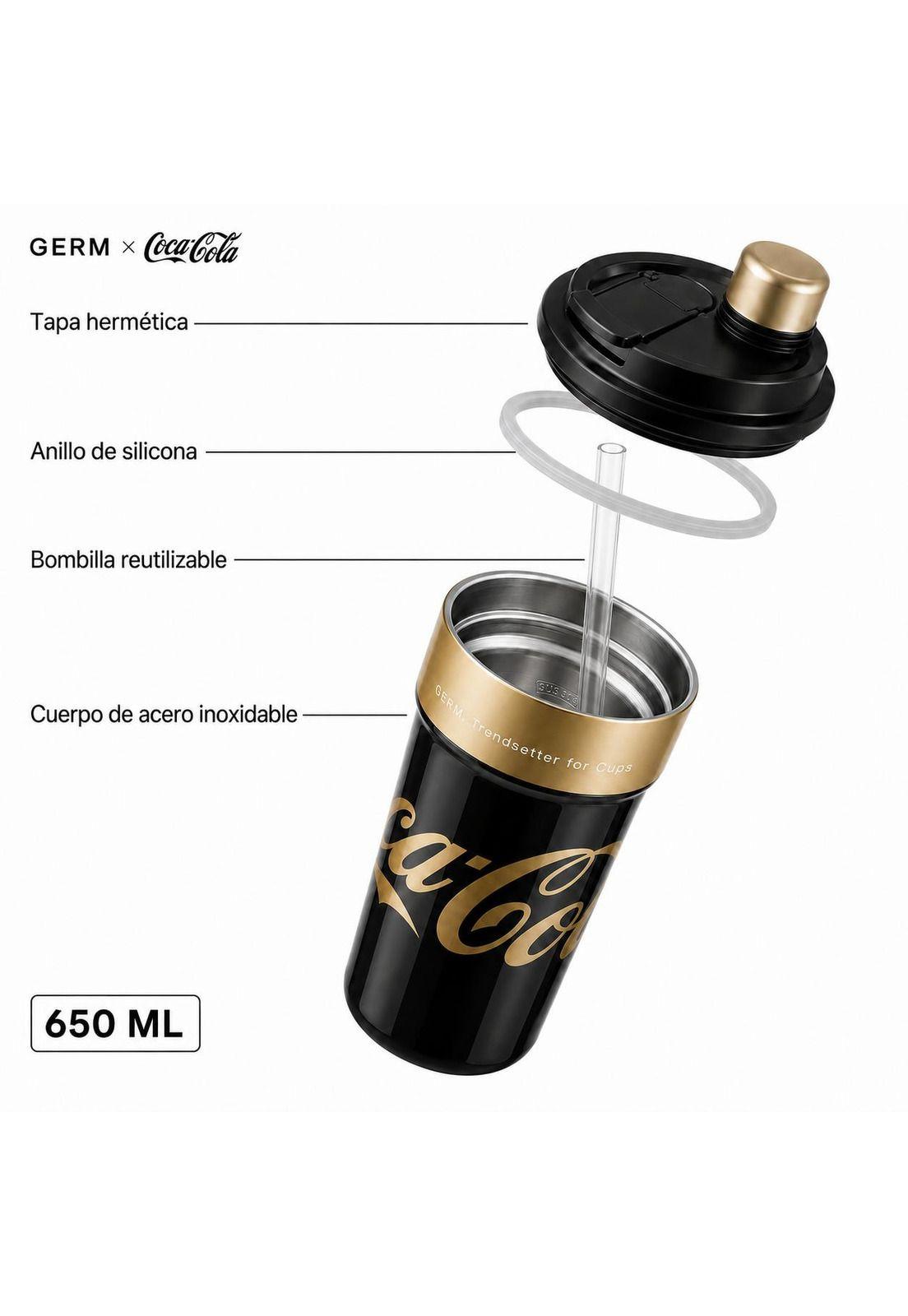 Vaso Térmico MUG Germ Coca-Cola Acero Inoxidable 650ML Black-8