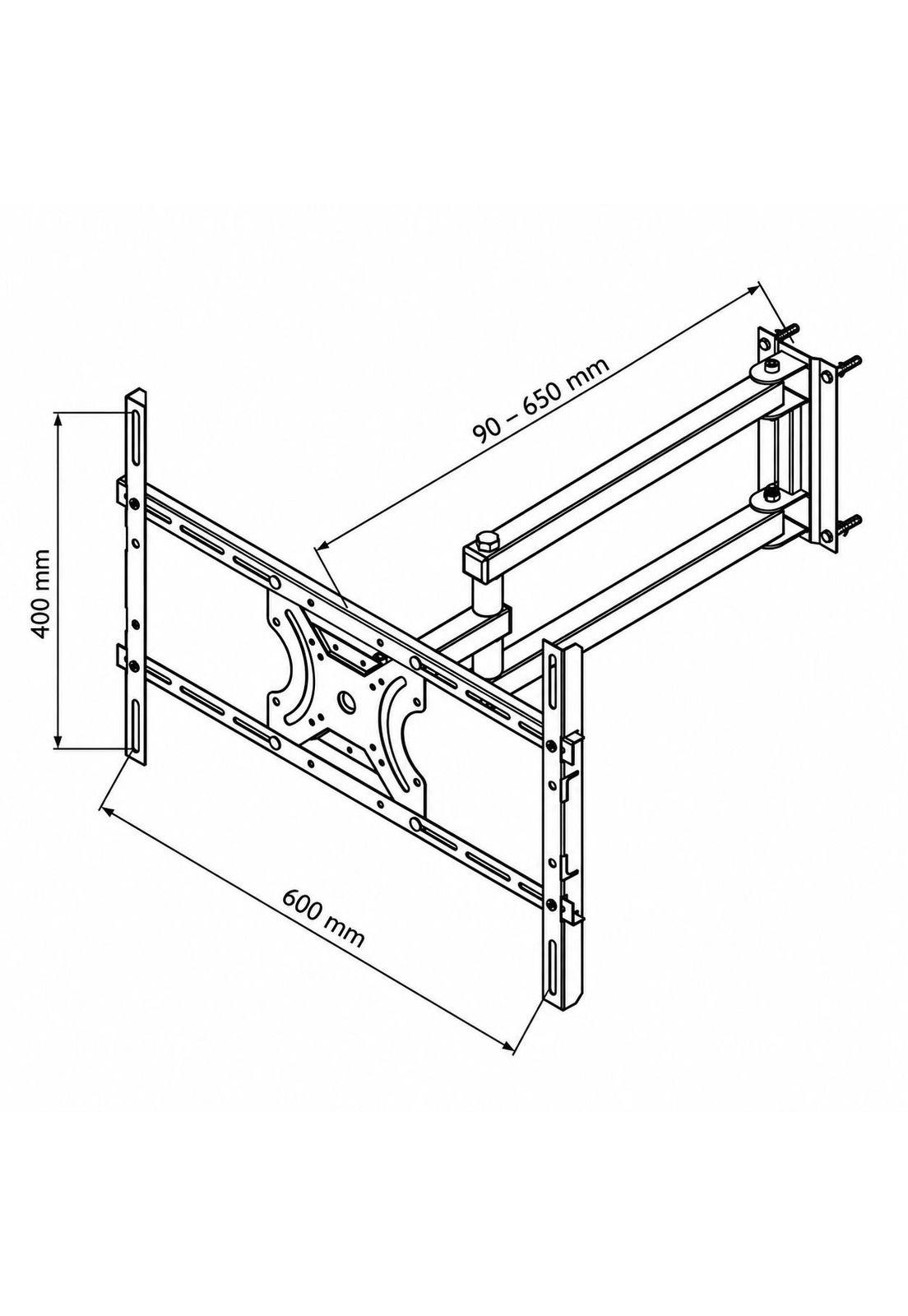 Soporte de TV con Brazo de 65CM para 70" Max Acero Reforzado-5