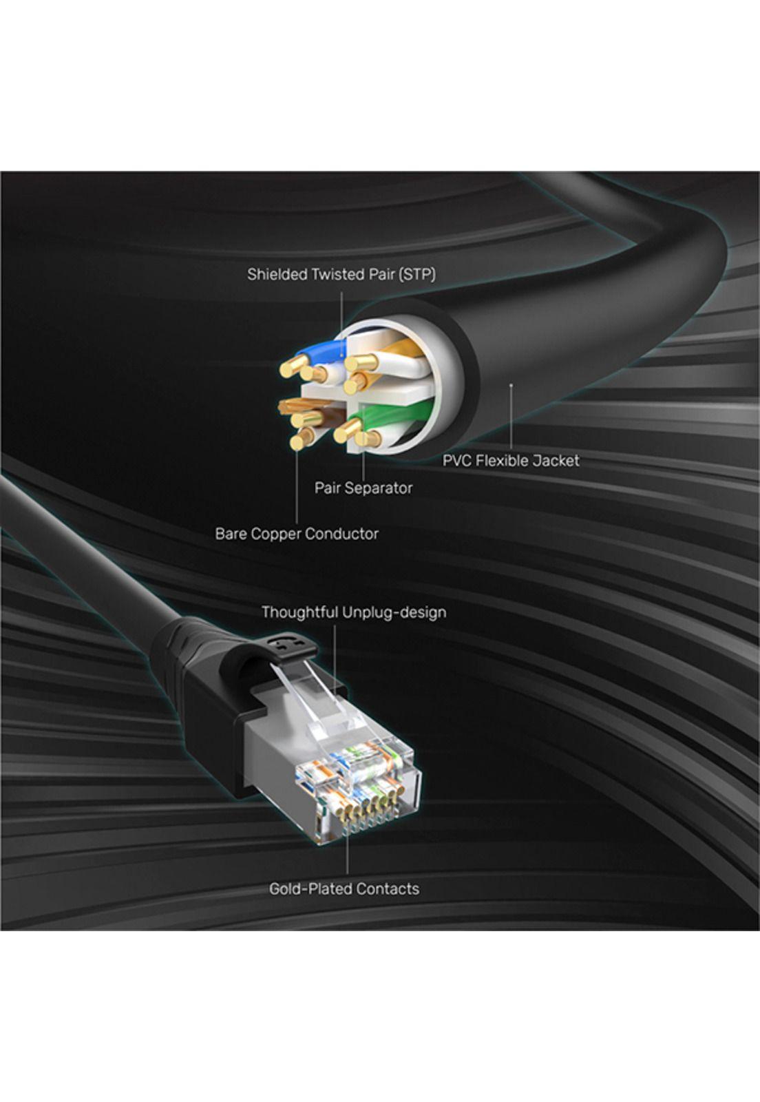 Extensor de Cable de Red CAT6 Macho a Hembra 3M 1000Mbps-3