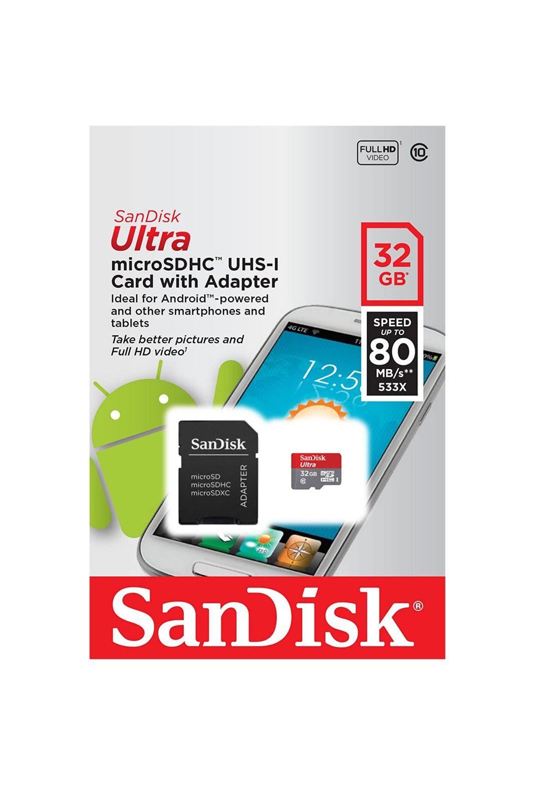 Memoria Micro SD Sandisk 32 GB de Clase 10 High Speed-4