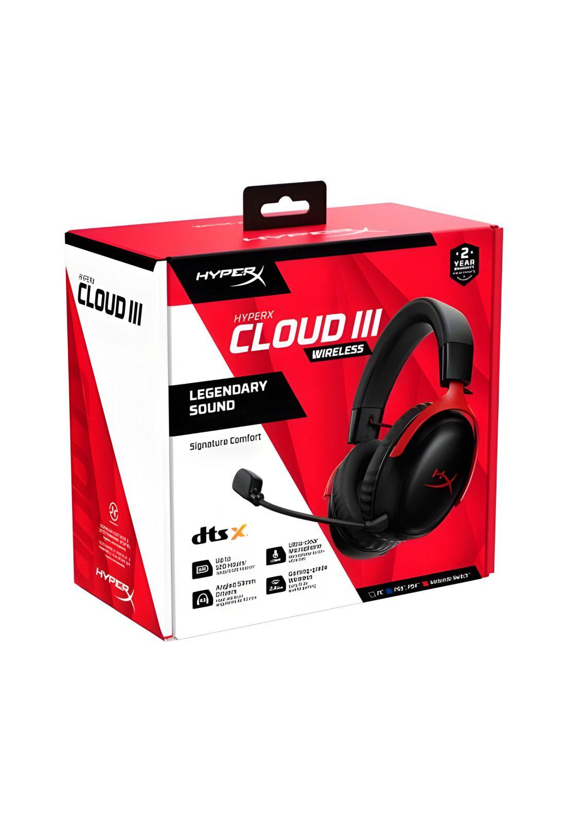Audífonos HyperX Cloud III Legendary Sound Wireless RED-0