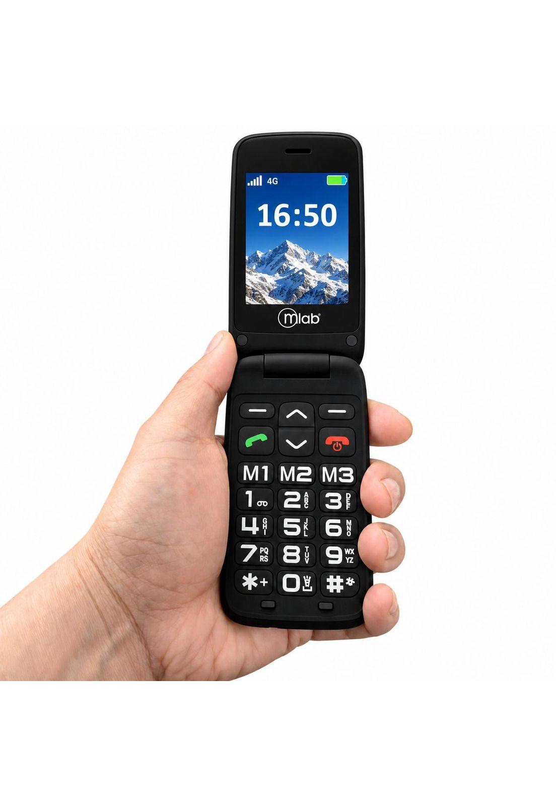 Teléfono Senior Adulto Mayor 4G Almeja con Base de  Carga Inalámbrica-2