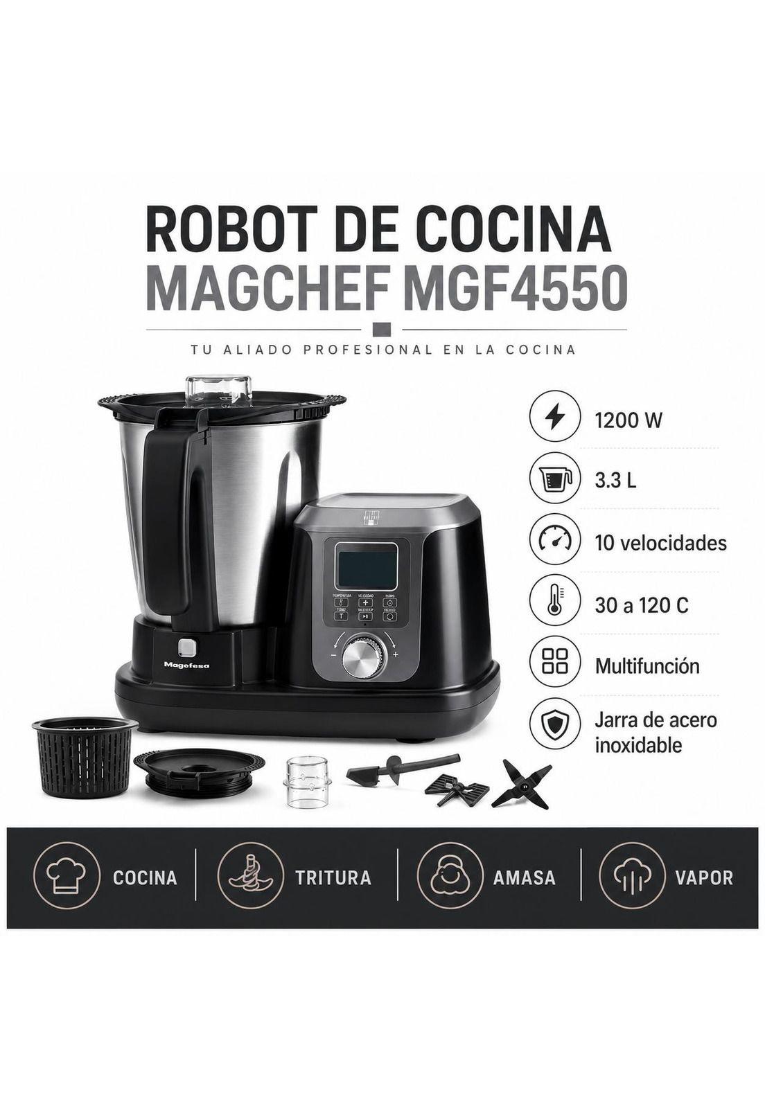Robot de Cocina Profesional MAGCHEF Magefesa MGF4550 3.3L-6