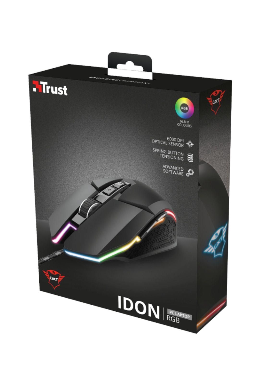 Mouse Gamer Ambidiestro Trust Idon Gxt 950 Full RGB 6000 Dpi-5