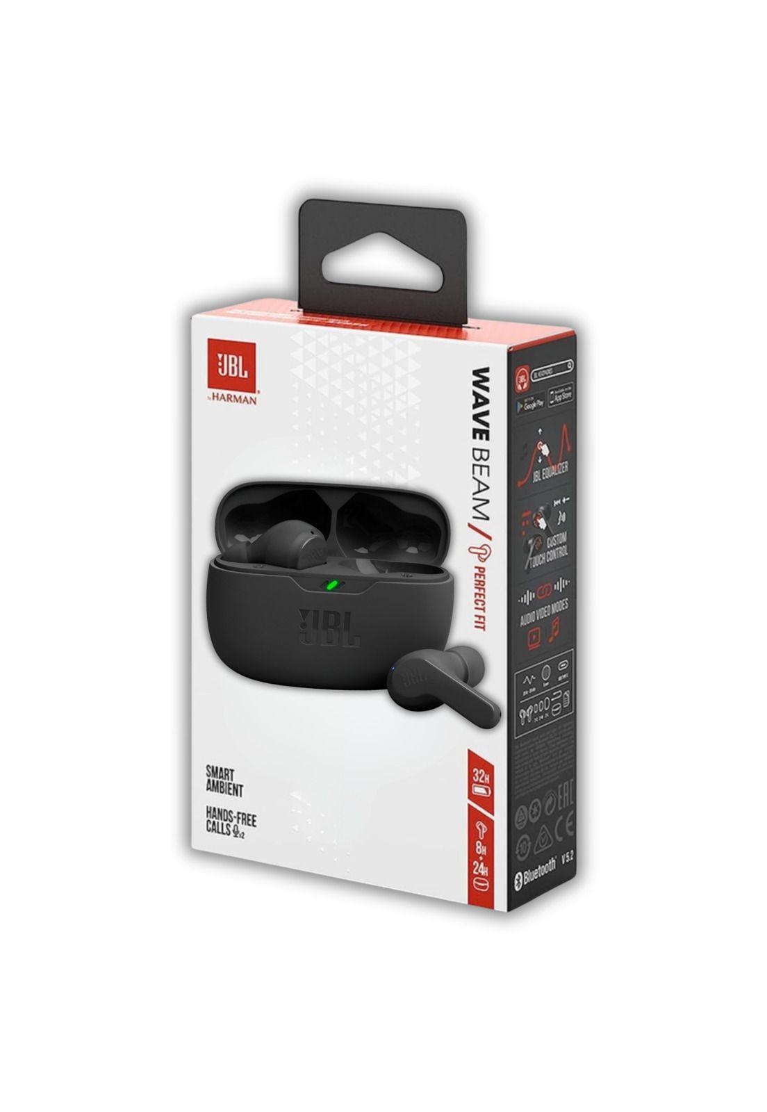 Audífonos JBL WAVE BEAM Touch Perfect Fit Black TWS 32Hrs-0