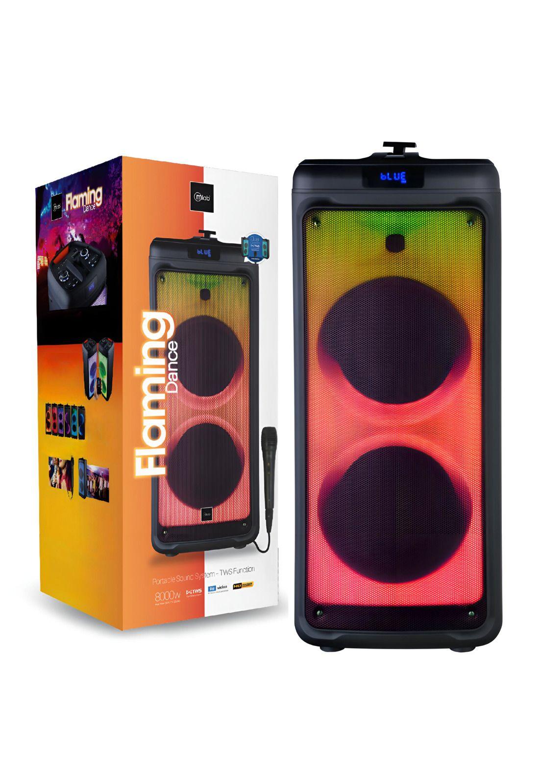 Parlante Portátil Karaoke RGB + MIC MicroLab 9105 8000W PMPO-8