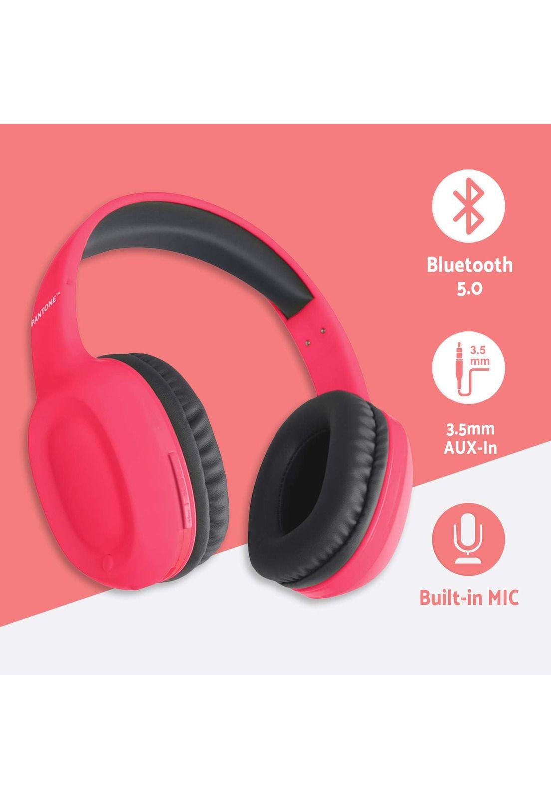 Audífono Rosado Pantone Bluetooth + Manos Libres + Aux-5