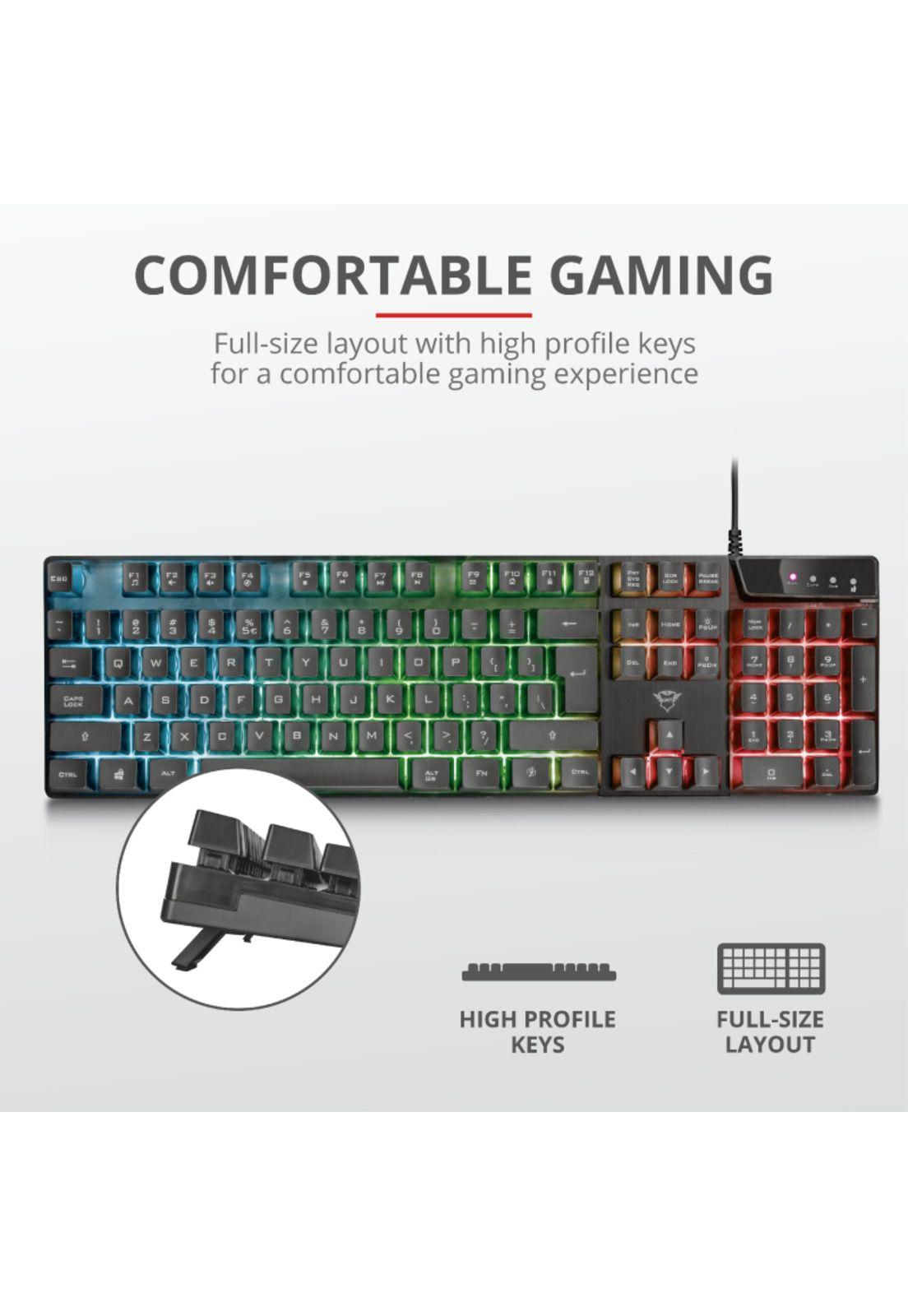 Teclado Gamer Trust Azor Gxt 835 Rgb Full Anti Ghosting-7