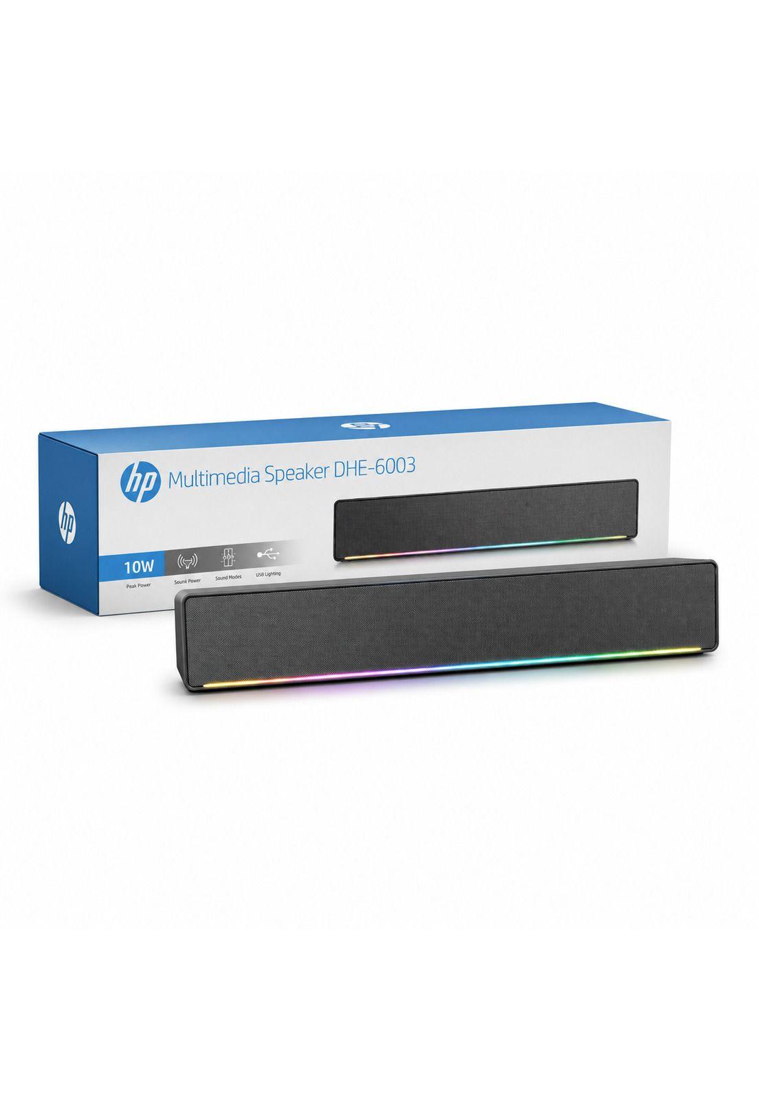 Soundbar HP Multimedia Stereo con Luces Rgb 6 Watts DHE-6003-7