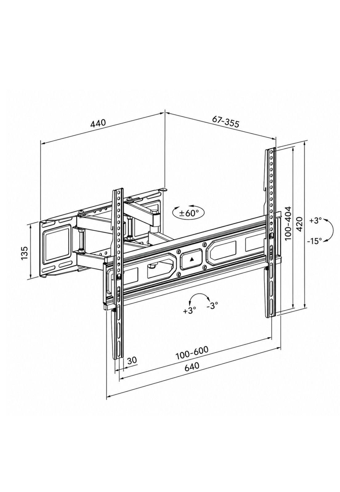 Soporte de TV Deluxe con Brazo Acerado Reforzado 32" A 80"-6