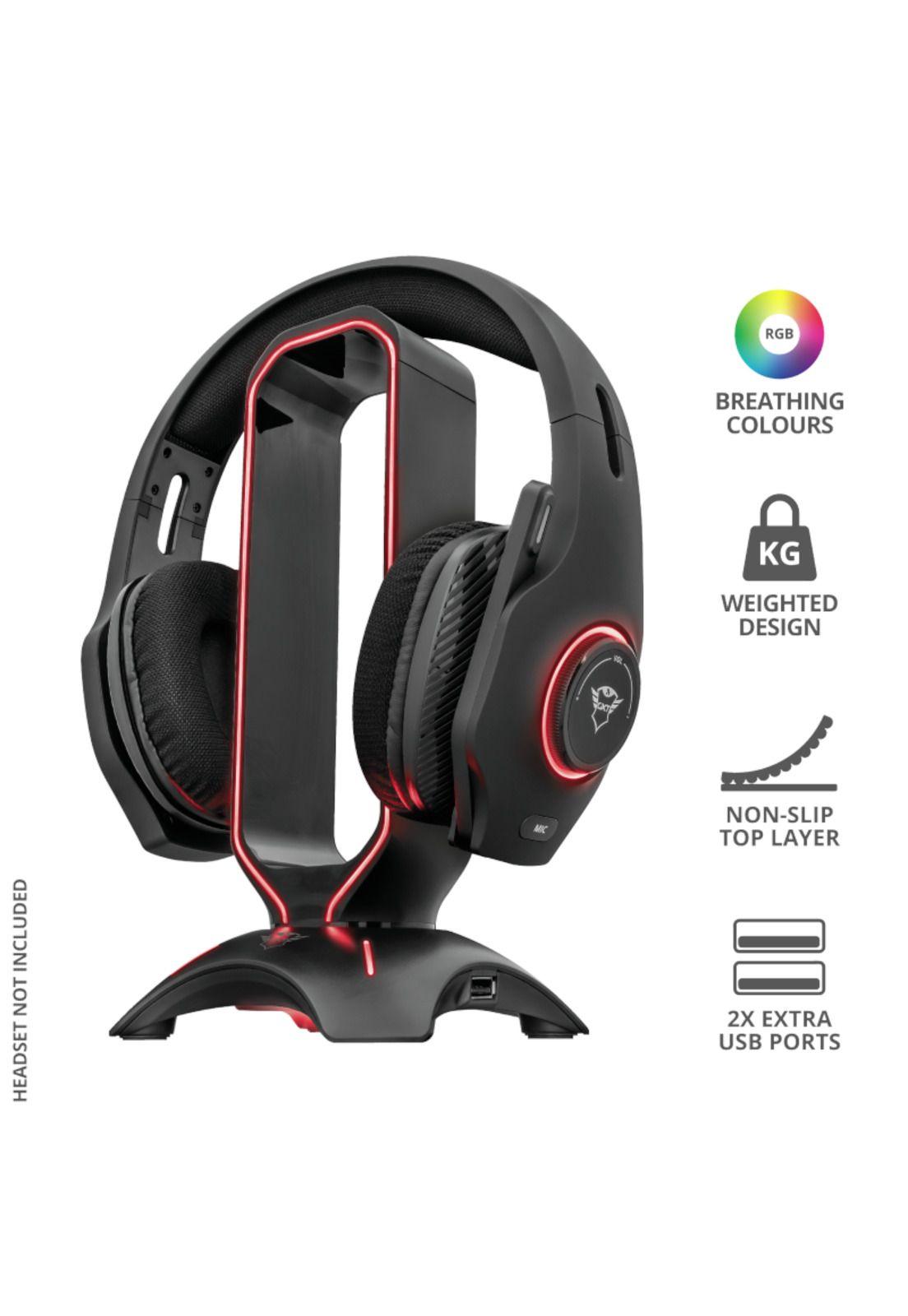 Soporte Stand Gamer RGB para Audífonos Trust Gxt 265 + HUB-8