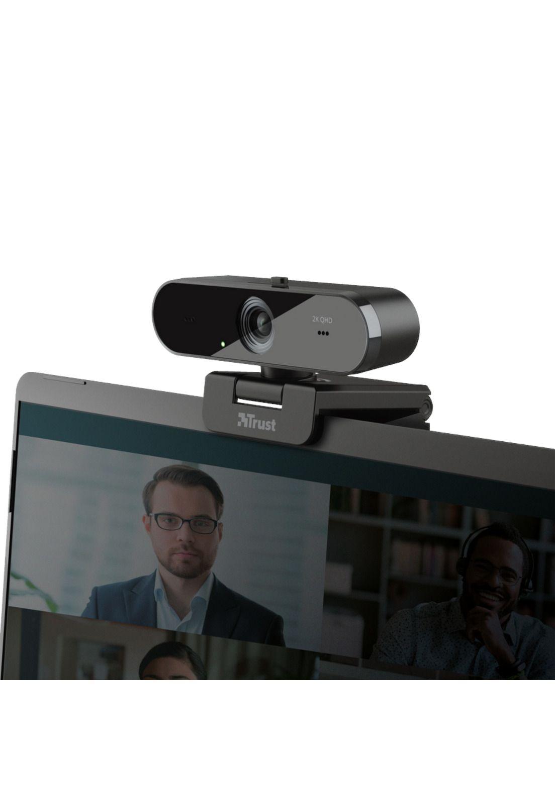 Webcam QHD 2K Profesional Trust Taxon Black Muiltiplataforma-5
