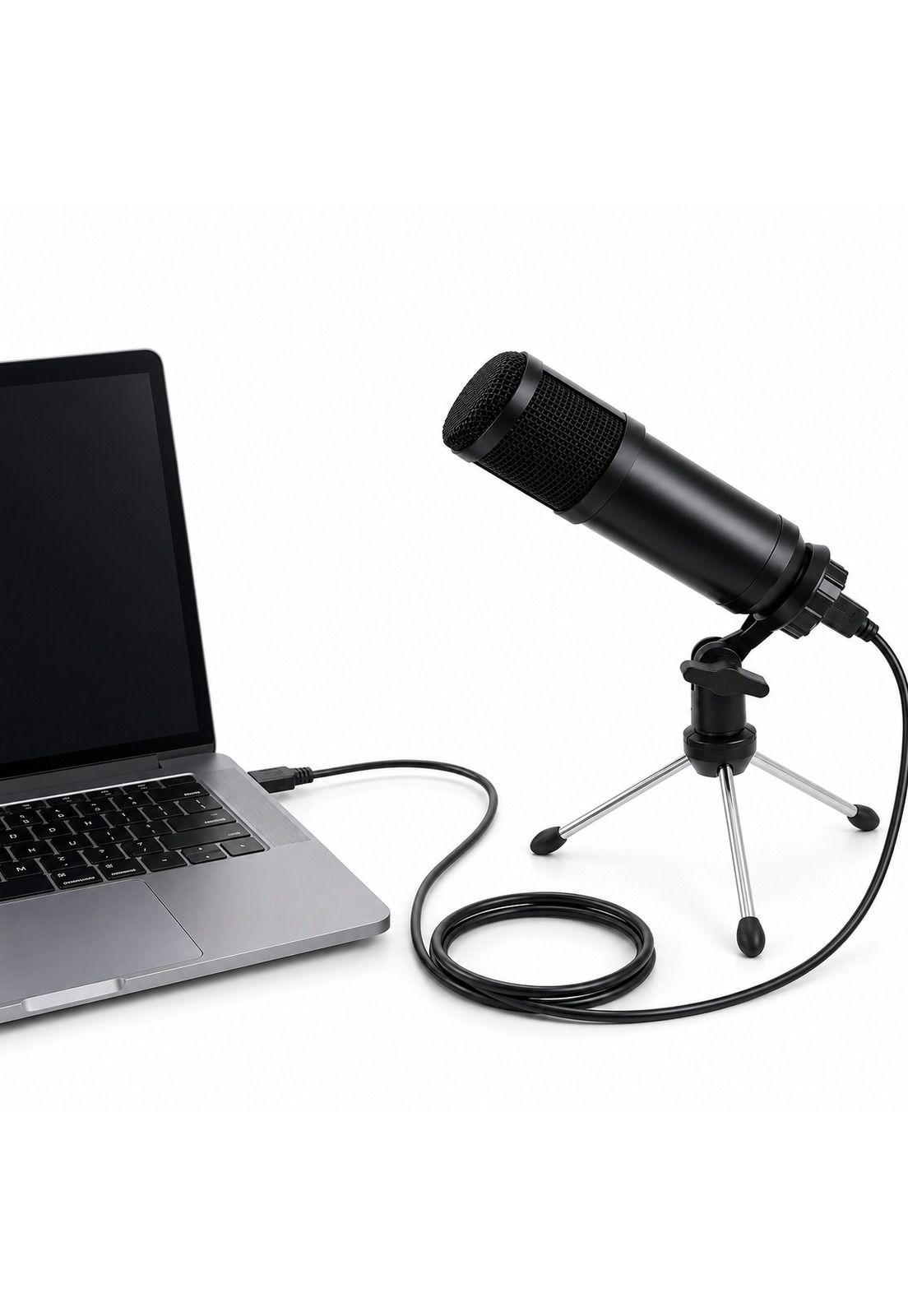 Micrófono Streaming USB Condensador de Estudio C/ Trípode-3