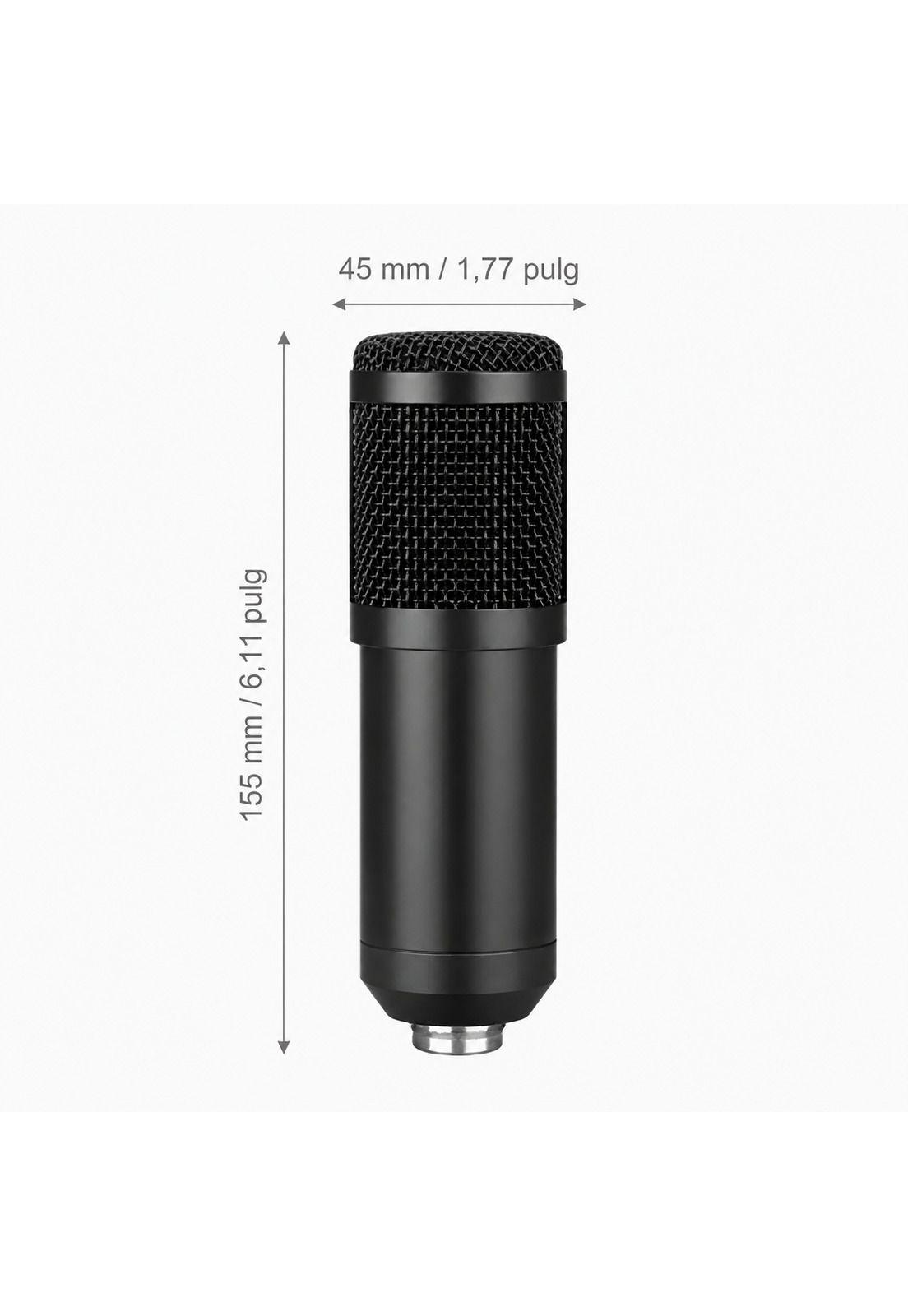 Micrófono Streaming USB Condensador de Estudio C/ Trípode-6
